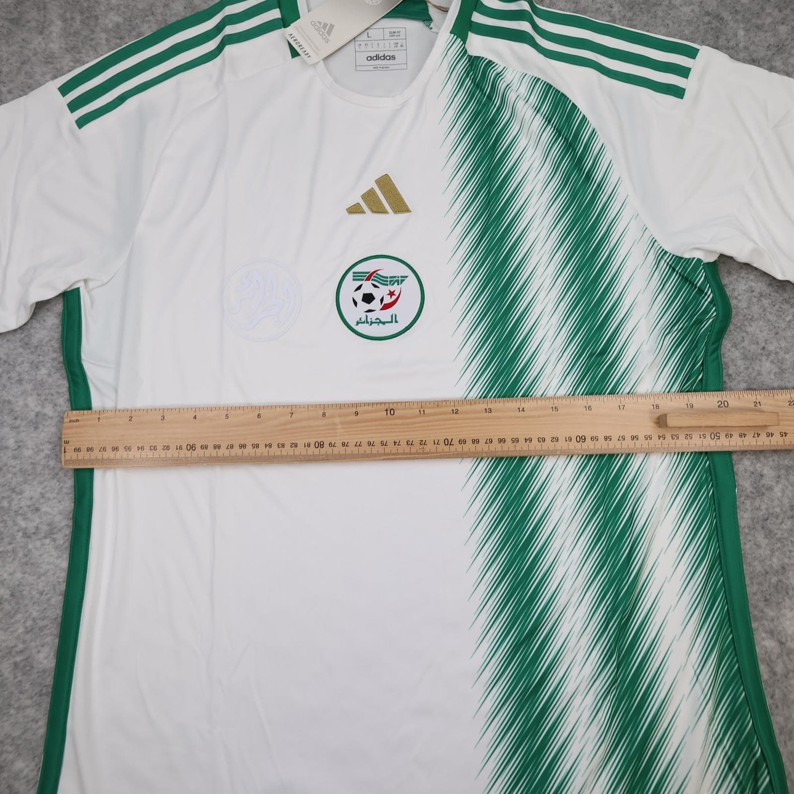 Algeria Home Shirt Mens Large White 2022 2023 Football Adidas AEROREADY Jersey photo 11