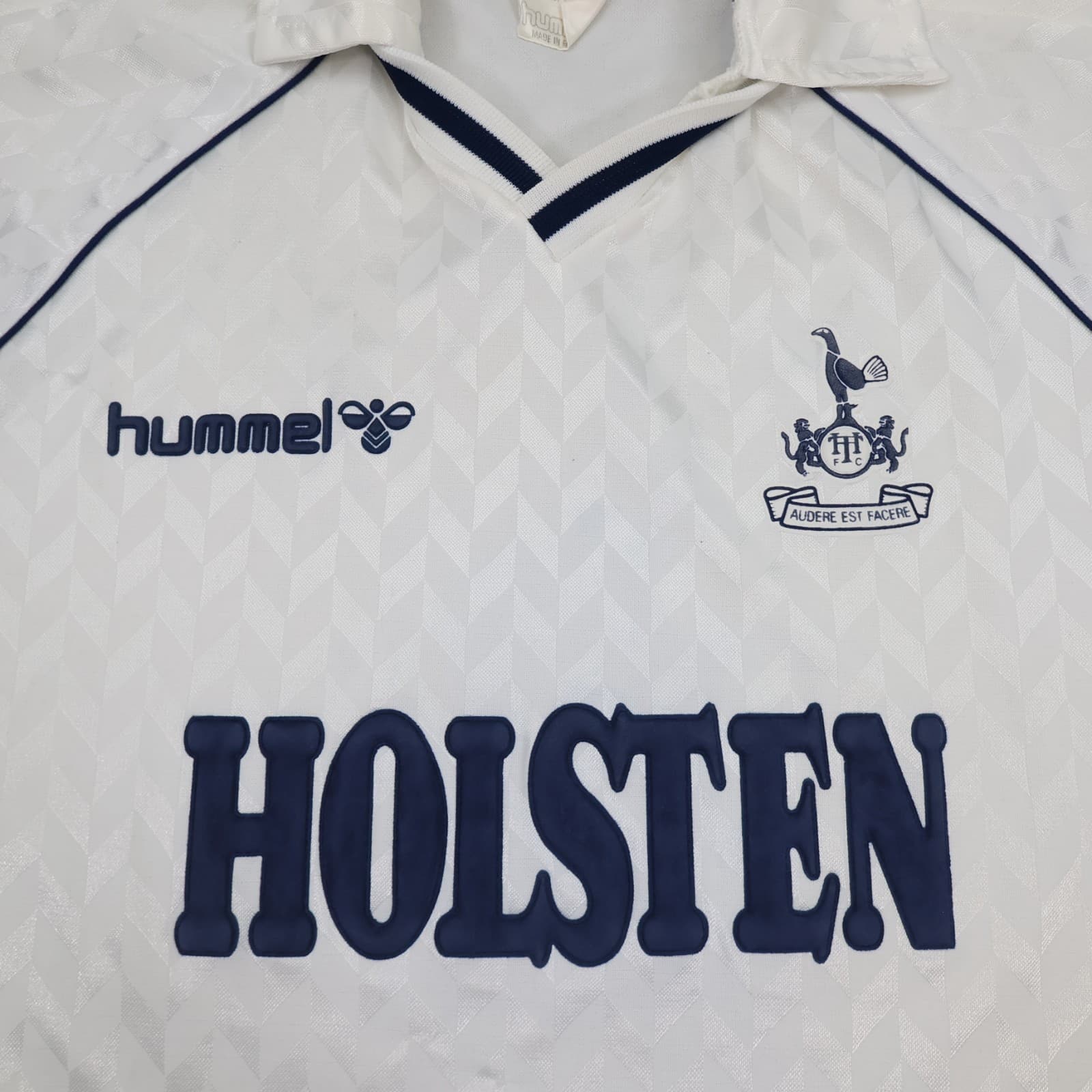 Vintage Tottenham Hotspur Shirt XL White Home Kit 1987 1989 Soccer Jersey 80s photo 3