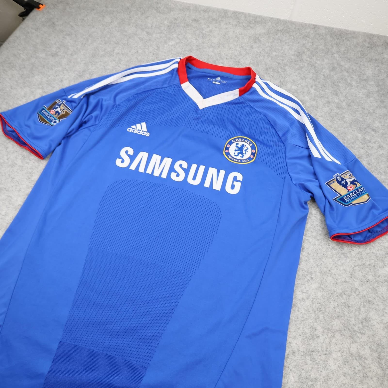 Chelsea Shirt Mens Large Blue Home 2010 2011 Adidas Anelka 39 Soccer Jersey photo 7
