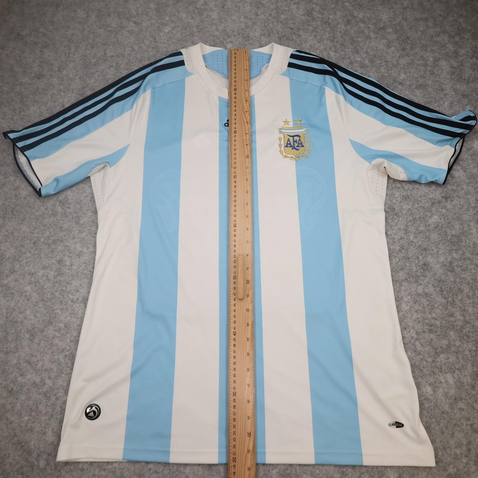 Argentina Home Shirt Mens Extra Large Blue 2007 2009 Football Adidas Jersey photo 12
