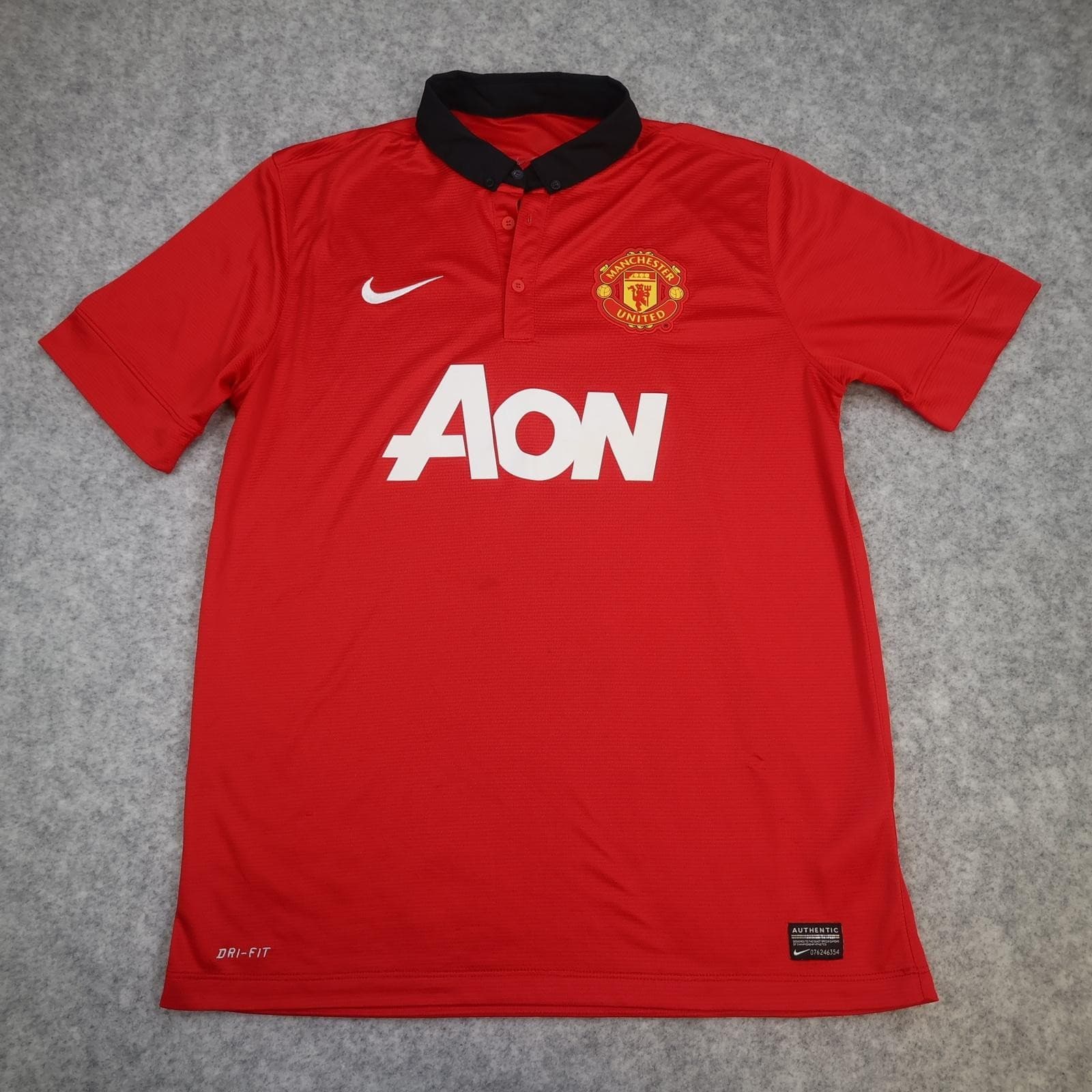 Manchester United Shirt Mens Large Red Home 2013 2014 Football Nike V Persie 20 photo 2