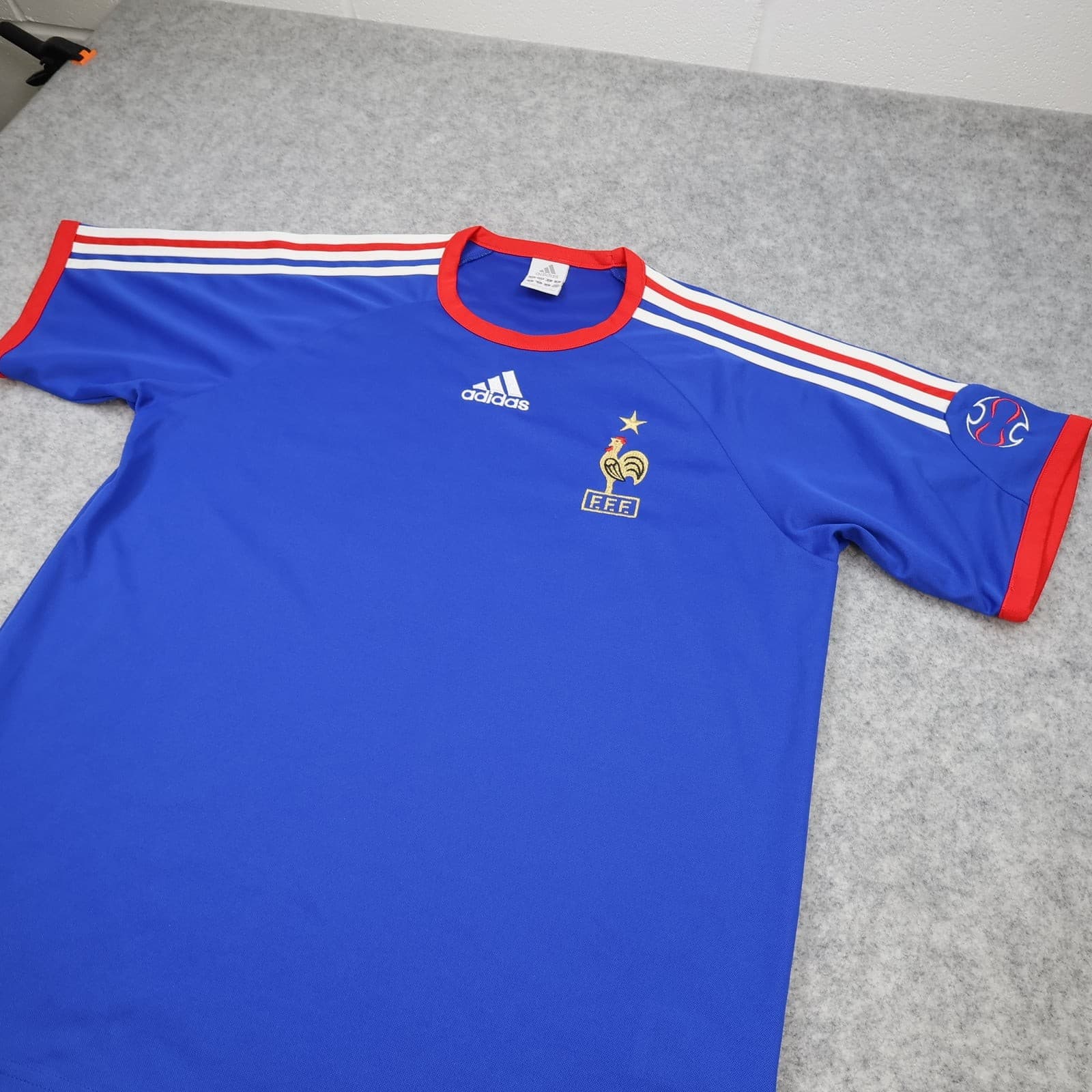 France Shirt Medium Blue Training 2006 2008 Adidas Soccer Jersey photo 4