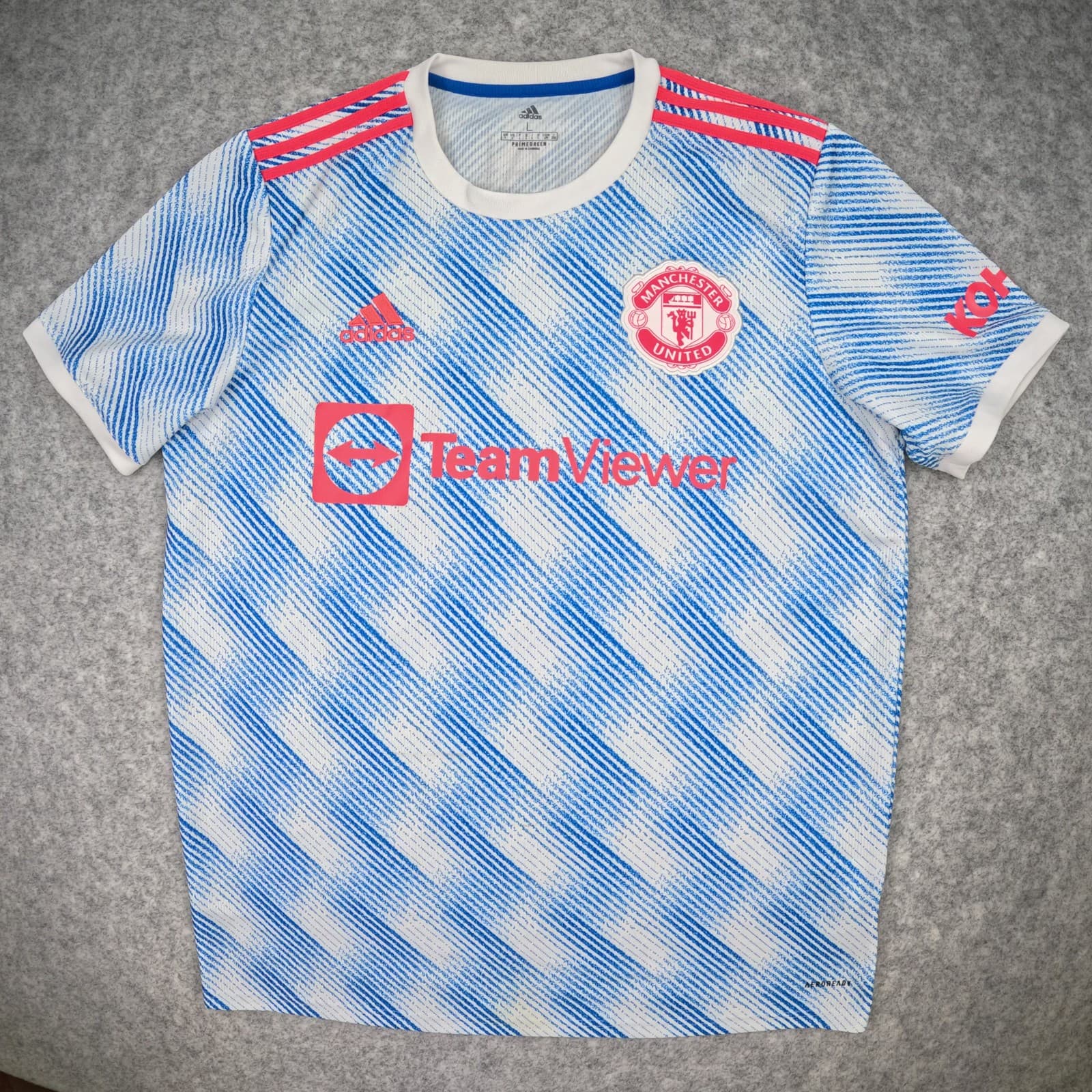 Manchester United Football Shirt Large Away 2021 22 adidas Ronaldo 7 Jersey photo 2