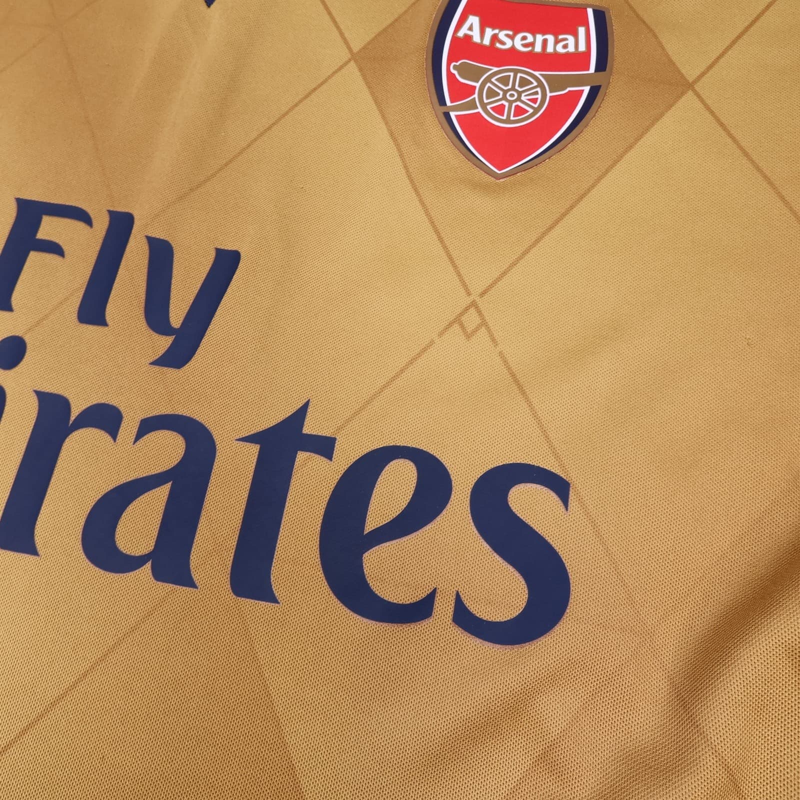 Arsenal Football Shirt Mens Away Gold 2015 2016 PUMA Ramsey 16 Football photo 5