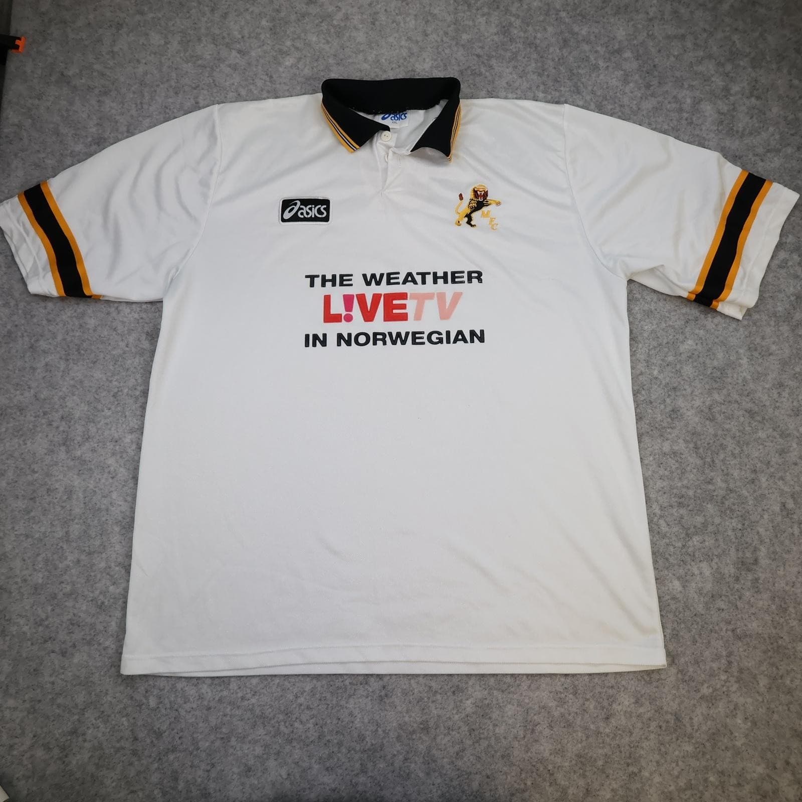 Vintage Millwall Shirt Mens 2XL White Away Asics Norwegian Jersey 1997 99