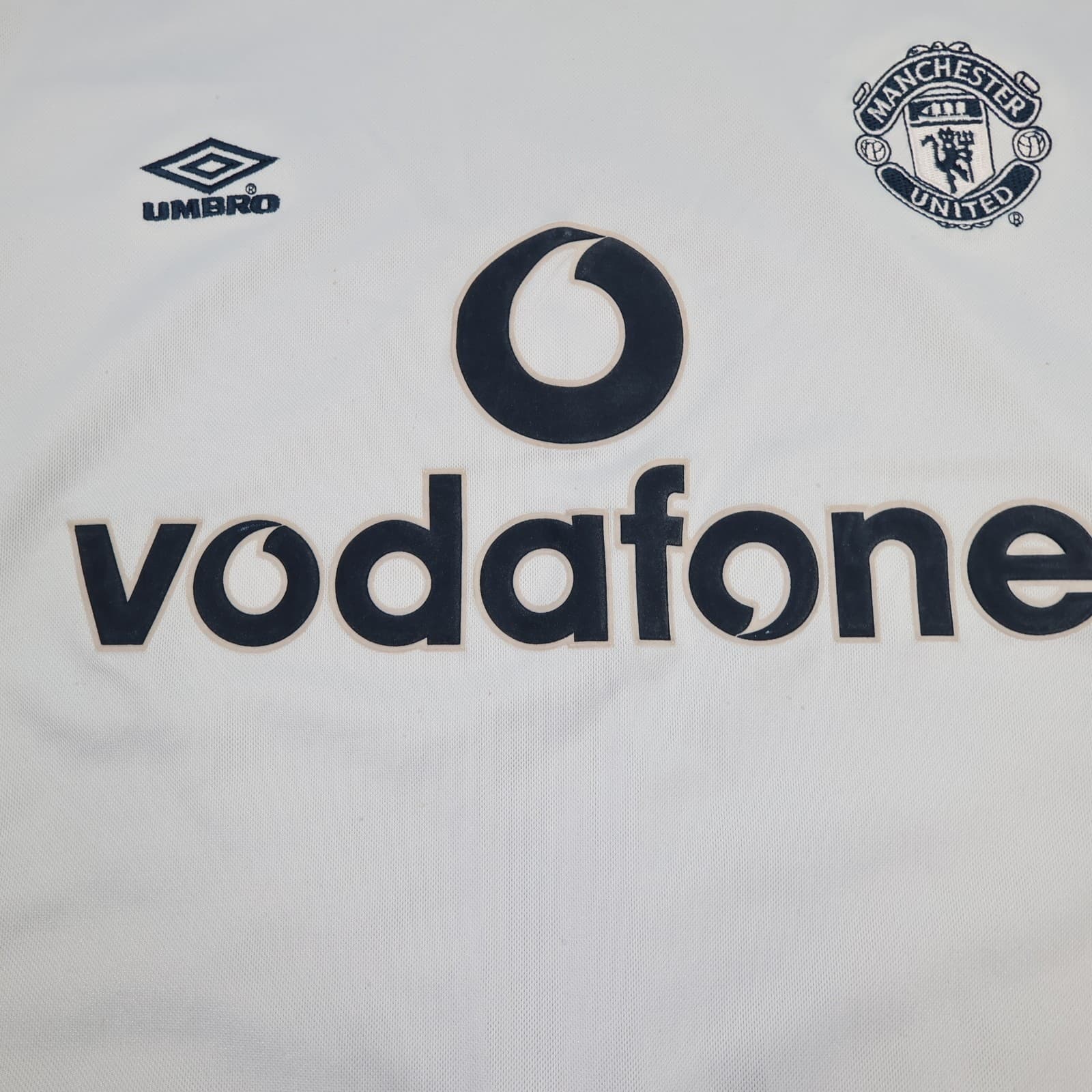 Manchester United Shirt Small Training White Kit 2000 2001 Umbro Jersey photo 8