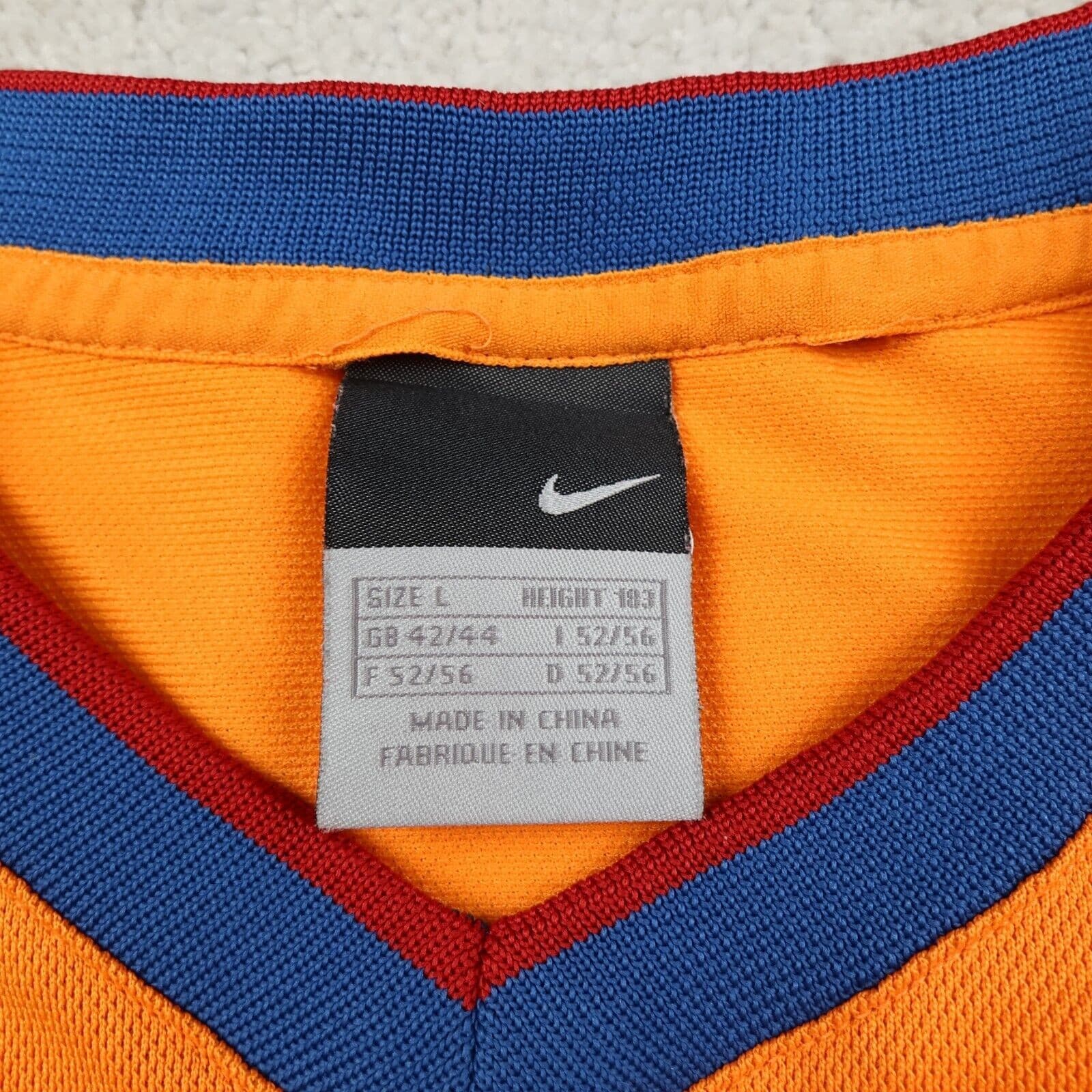 Barcelona Shirt Large Orange Away 2006 2008 Nike Jersey Football Lionel Messi photo 4