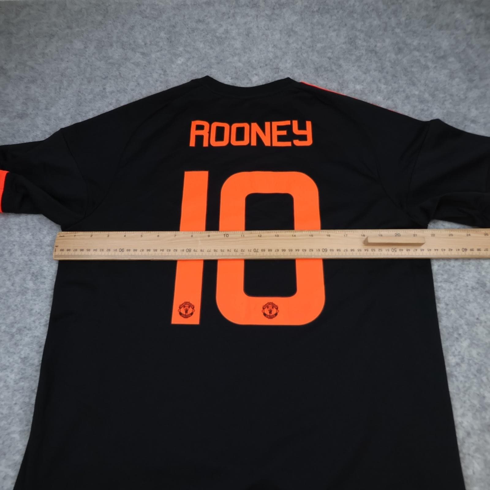 Manchester United Shirt Mens Large Black 3rd Kit 2015 2016 Adidas Rooney 10 photo 12