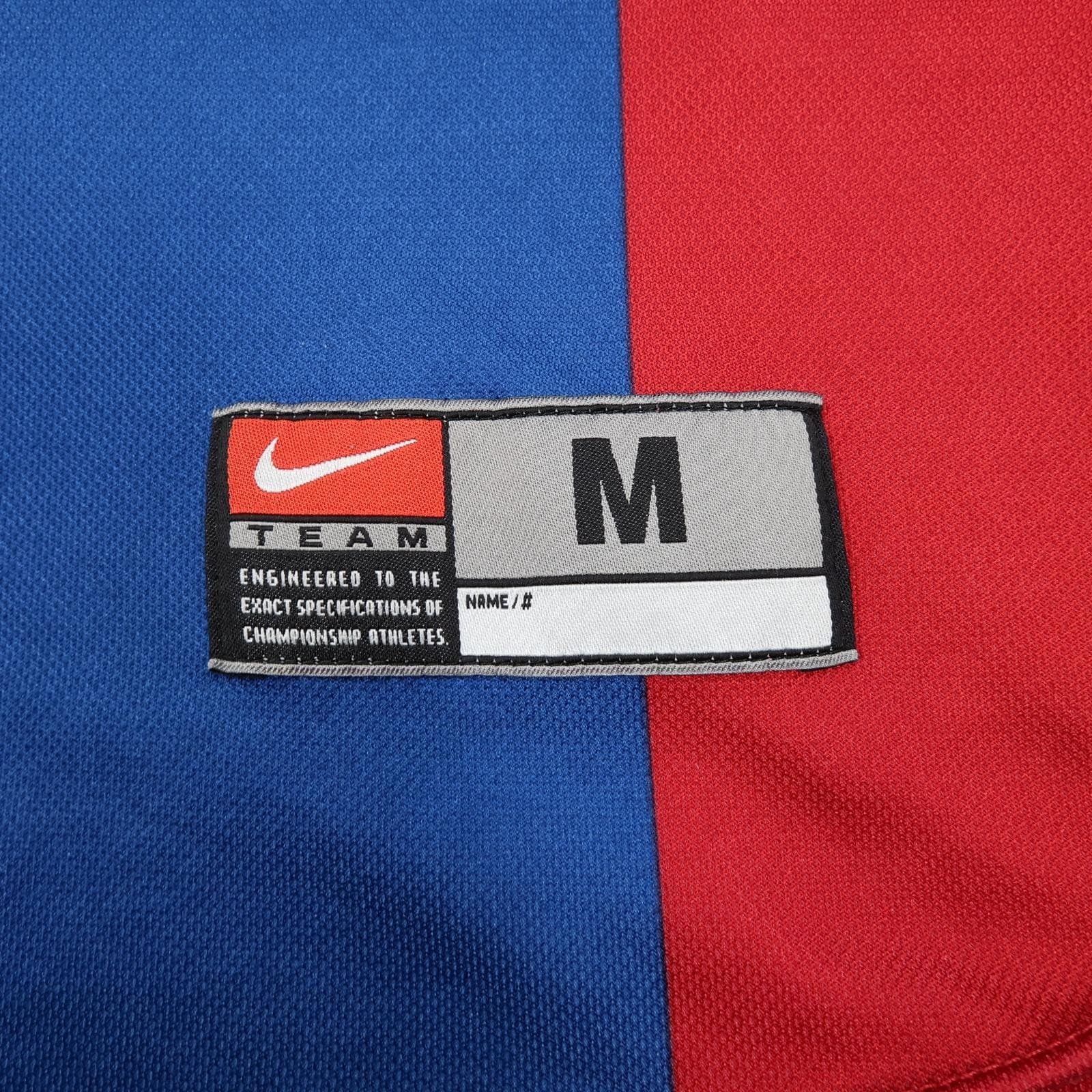 Vintage Barcelona Shirt Mens Medium Red Blue Home Football Nike 1998 1999 photo 4
