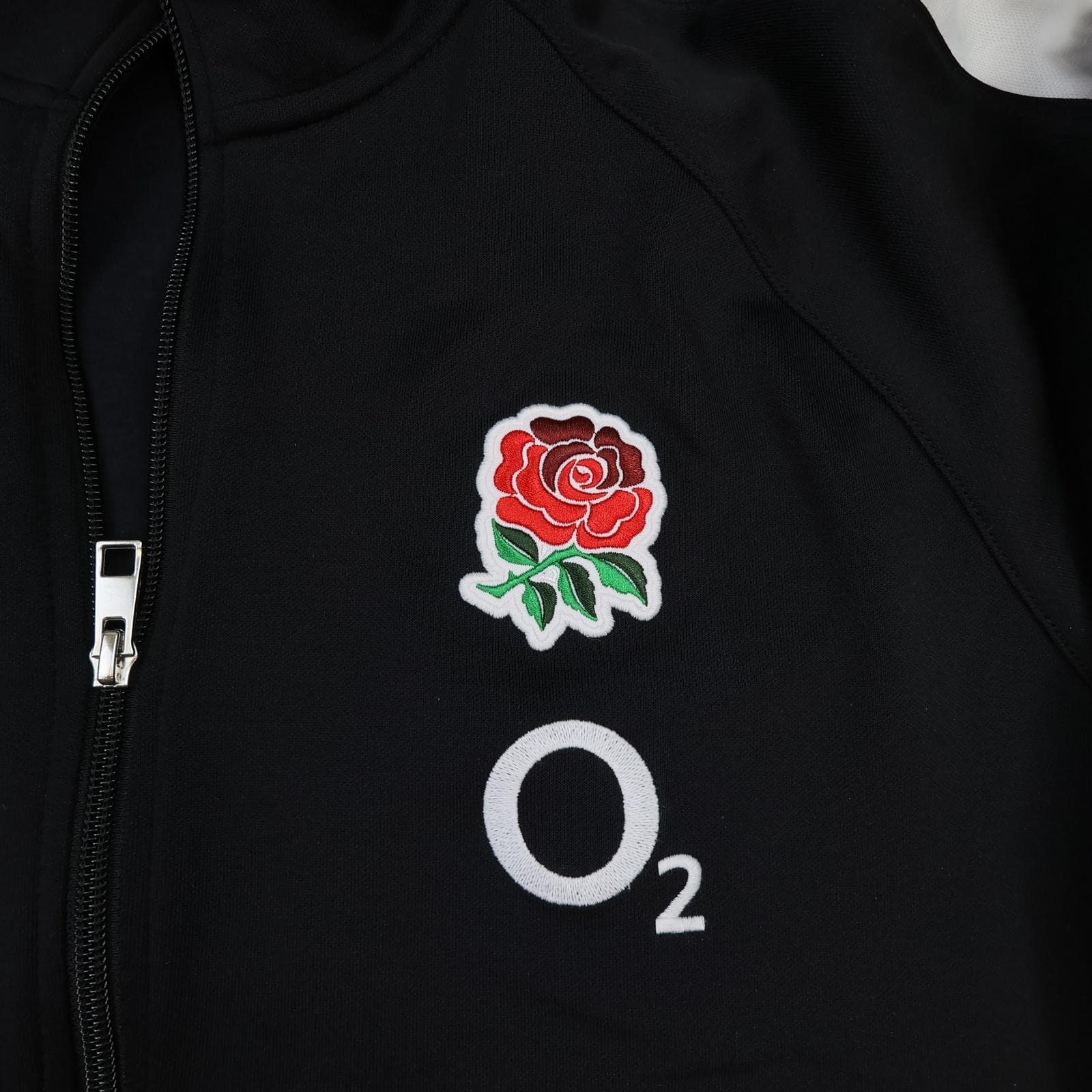 England Rugby Tracksuit Jacket Mens Large Black Rugby Union Nike O2 Top photo 3