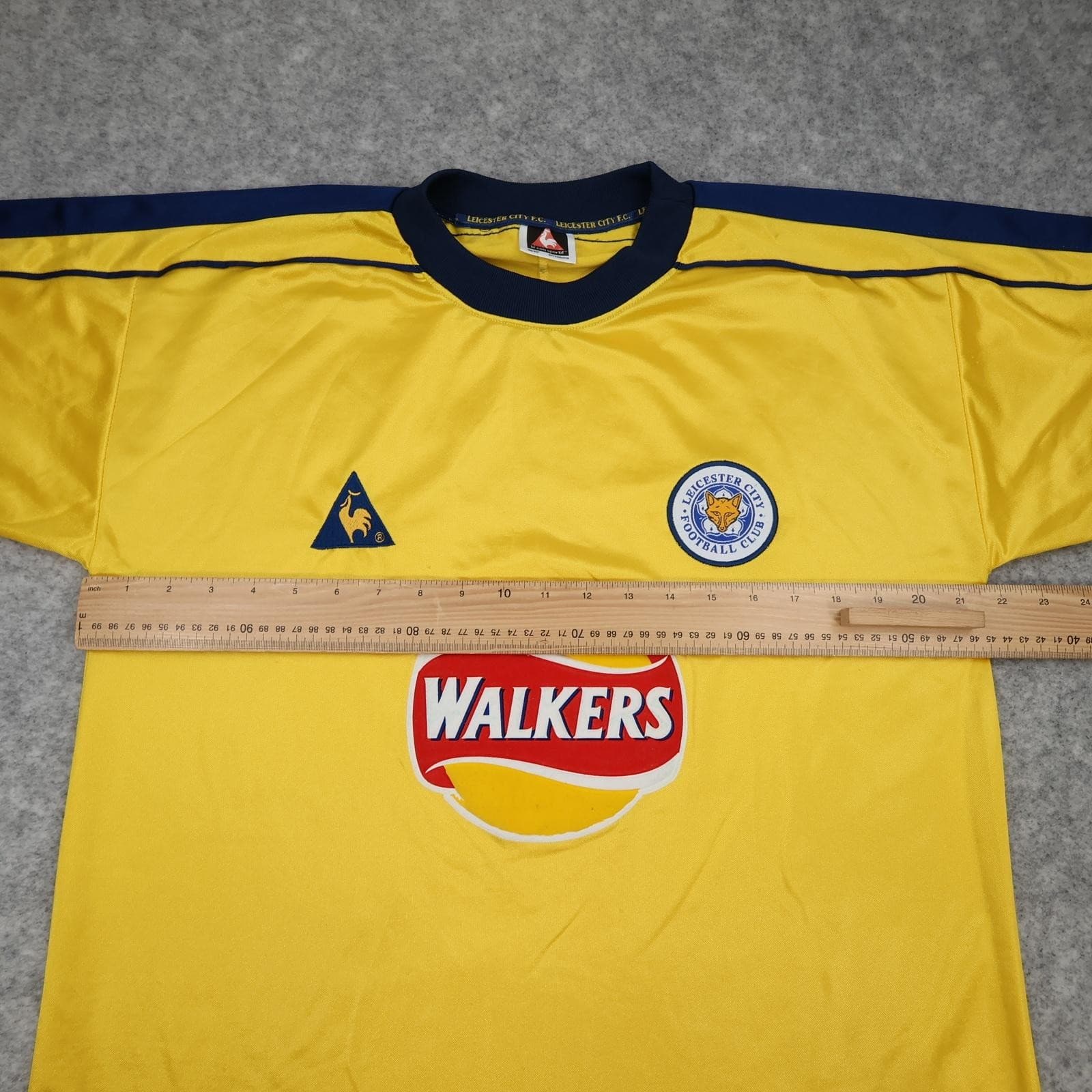 Vintage Leicester City Shirt Mens Medium Yellow Third 1999 2001 Walkers Jersey photo 9