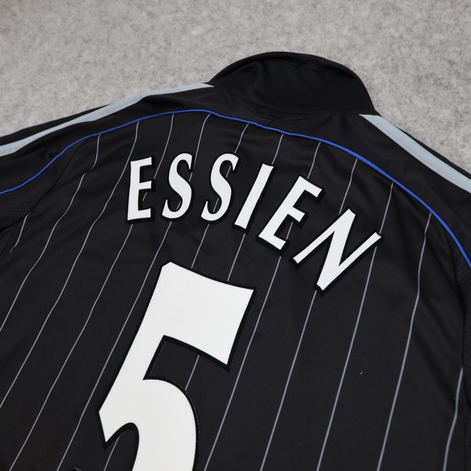 Chelsea Shirt Mens Small Black Third Kit 2006 2007 Adidas Essien 5 Soccer Jersey photo 8