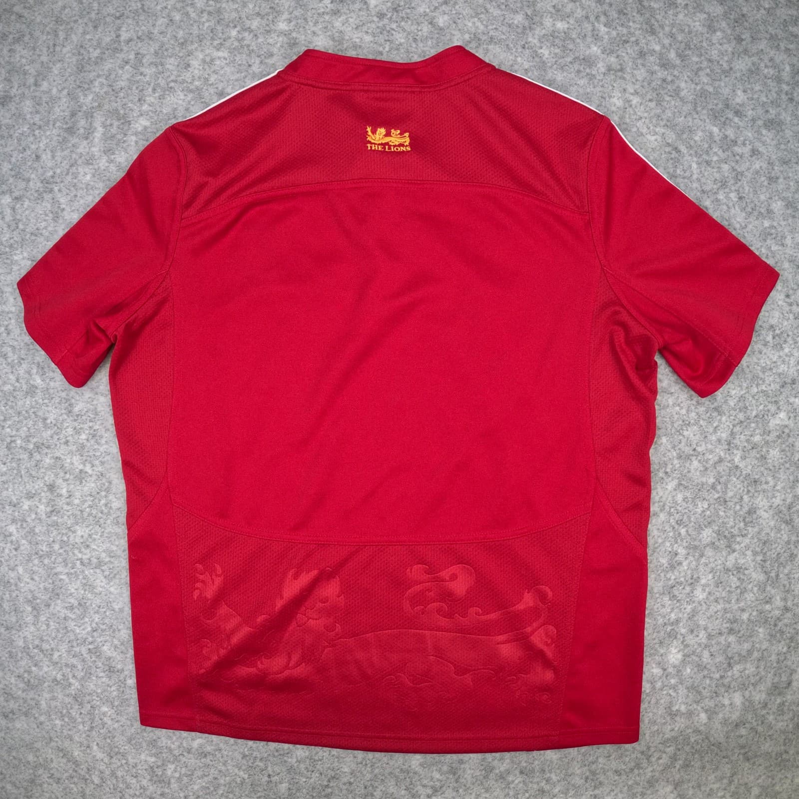 Lions Rugby Shirt Large Red Womens Ladies 2009 Adidas Short Sleeve Jersey photo 2