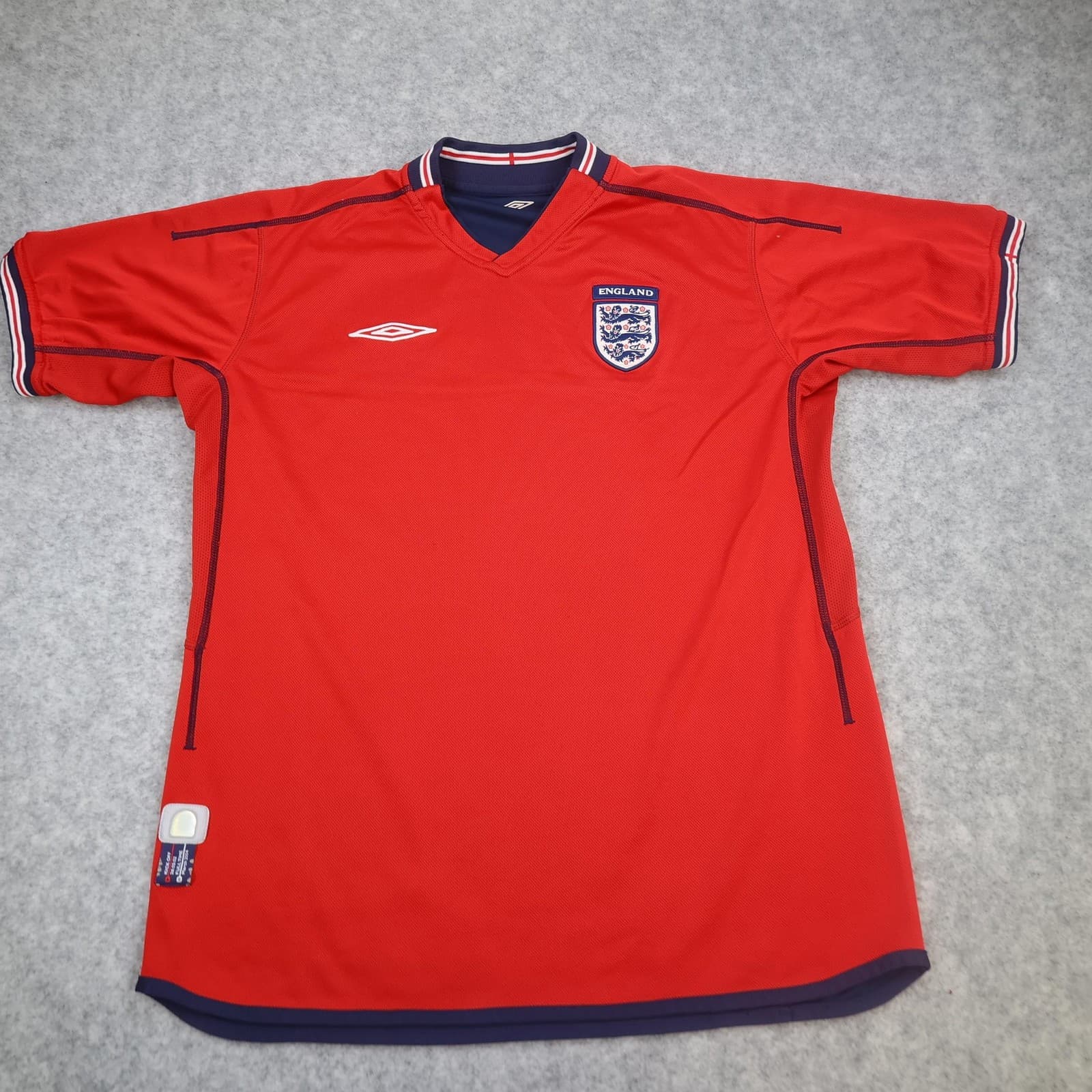 Vintage England Away Shirt Mens Medium Red 2004 Football Umbro Jersey Top