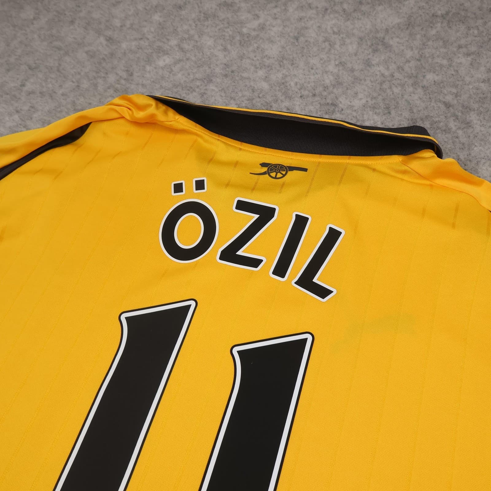 Arsenal Away Shirt Mens Large Yellow 2016 2017 EPL Football Puma Ozil 11 Jersey photo 9
