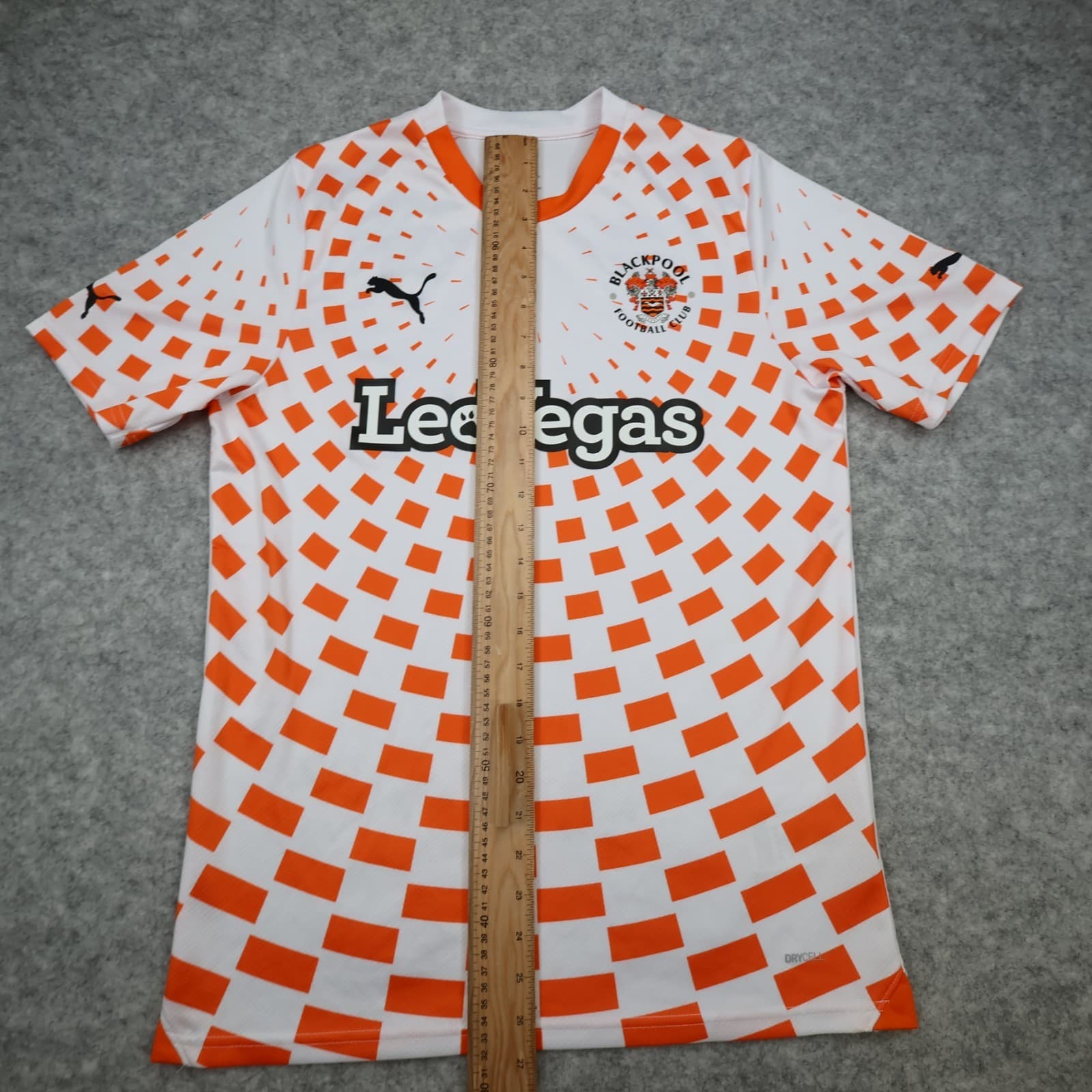 Blackpool Football Shirt Medium White Away Kit 2023 2024 Puma Soccer Jersey photo 12