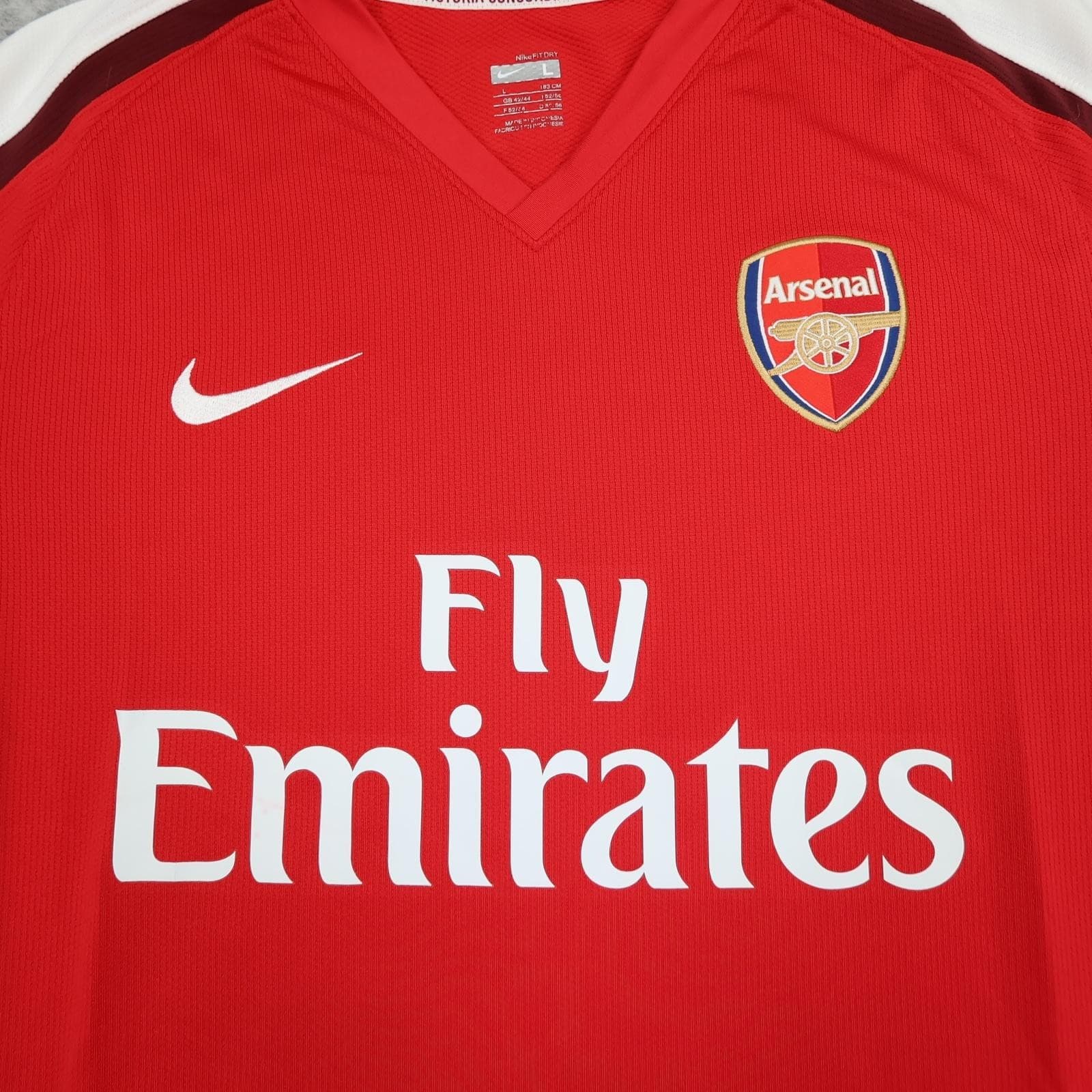 Arsenal Shirt Mens Large Red Home EPL 2008 2009 Nike Fly Emirates Rosicky 7 photo 6