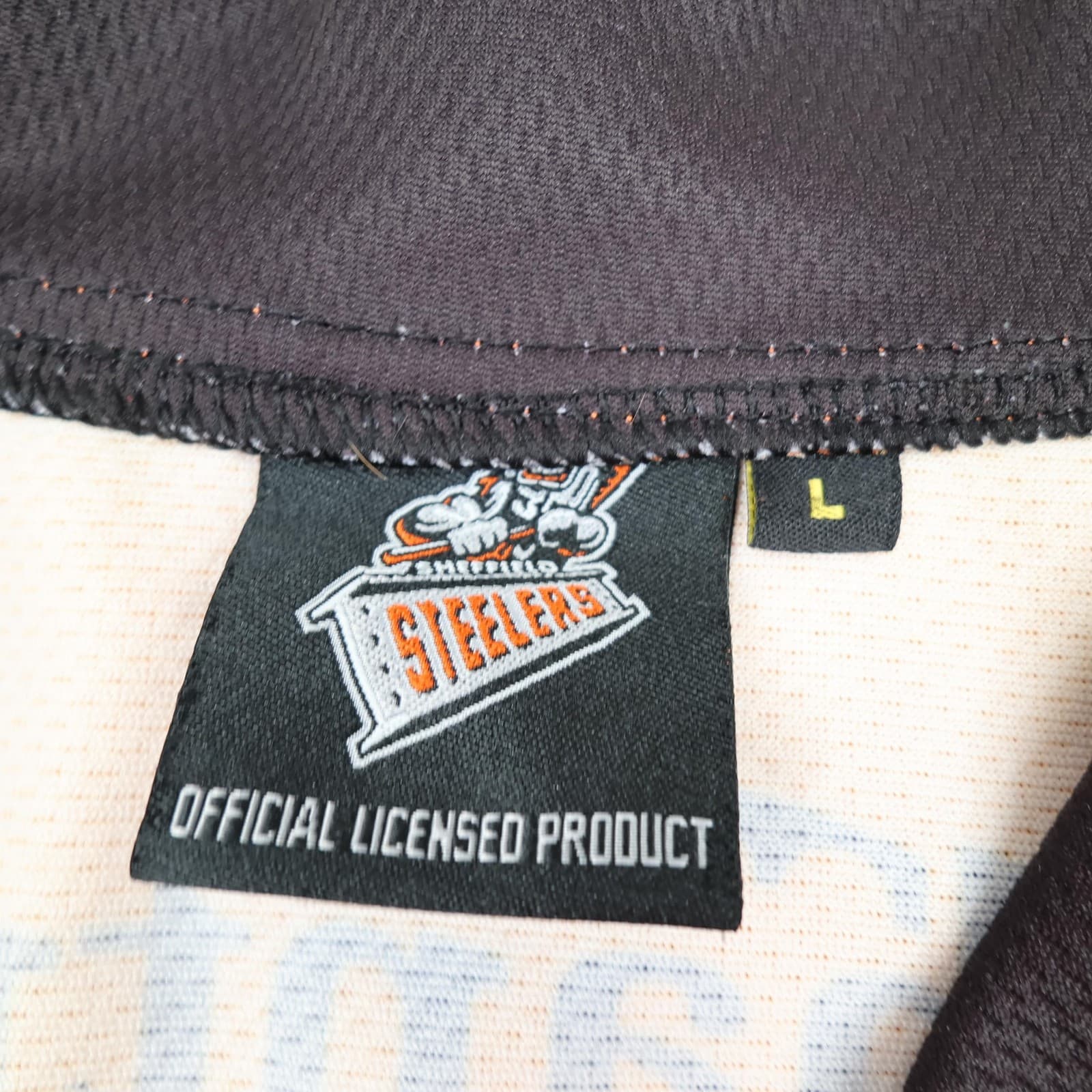 Sheffield Steelers Shirt Mens Large Orange EIHL Ice Hockey Rhino Jersey Top UK photo 4