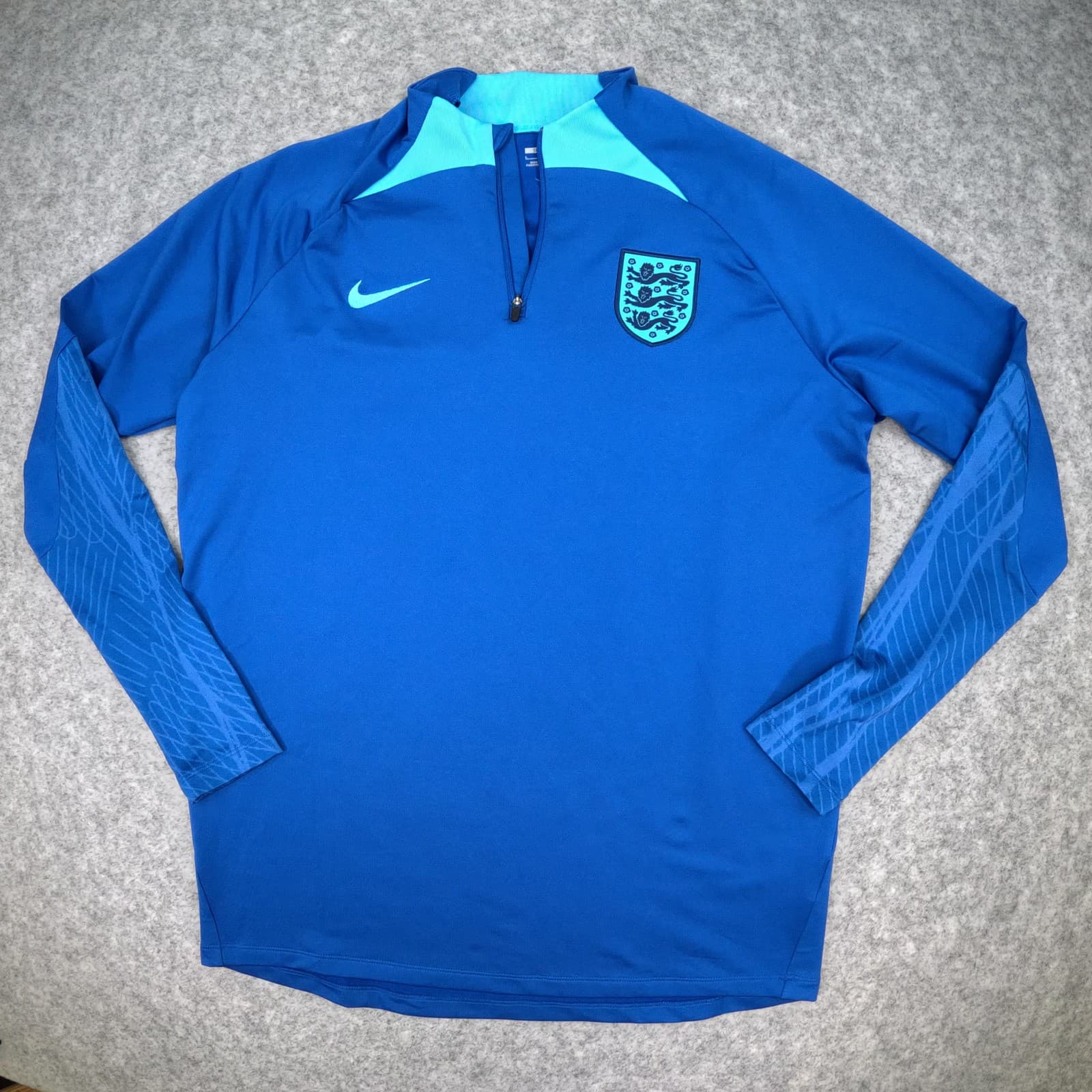 England Training Top Large Blue 2022 2023 Nike Long Sleeve 1 4 Zip Football