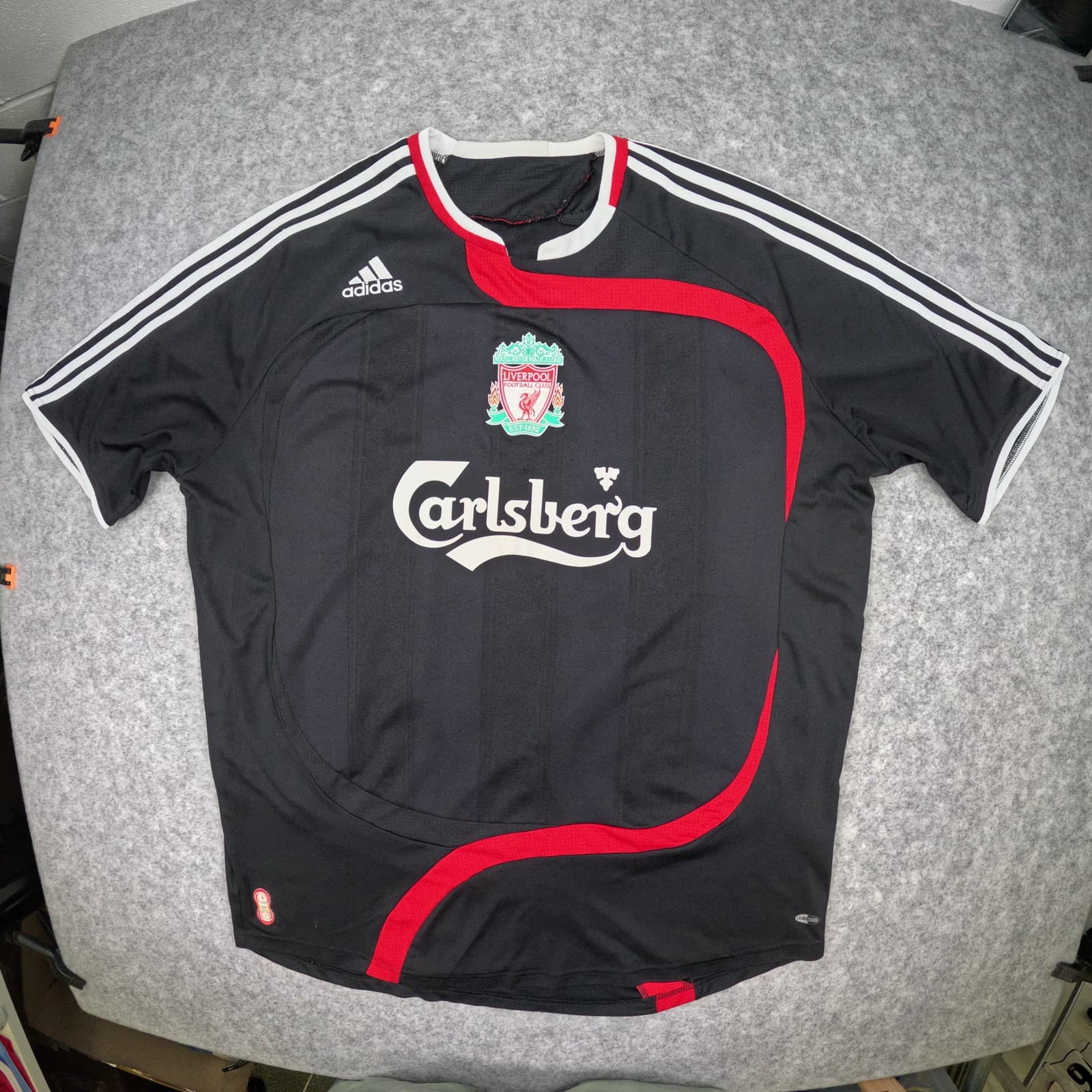 Liverpool Football Shirt 2007 2008 Extra Large Third Kit Adidas Soccer Jersey