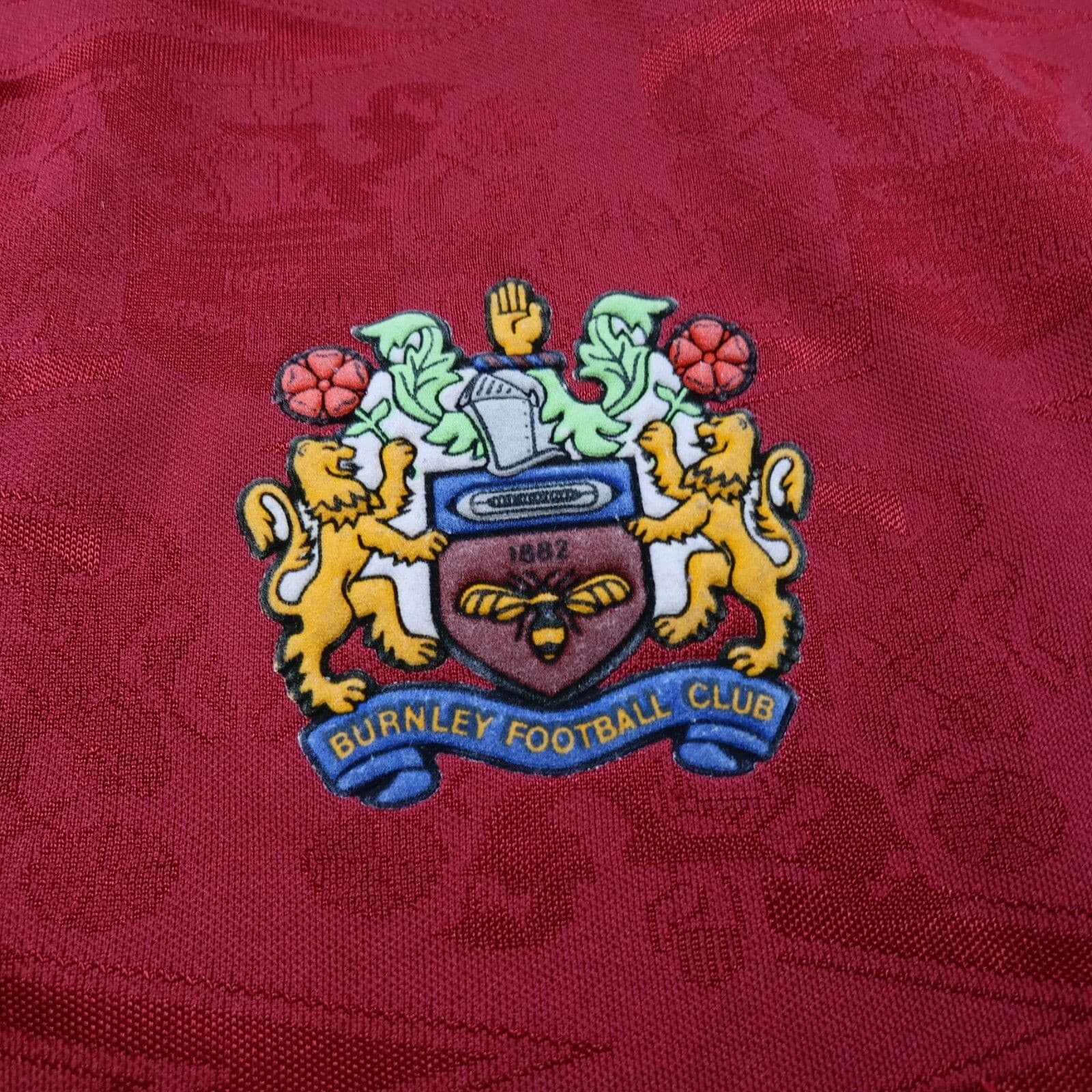 Vintage Burnley Shirt Extra Large Home Kit Mitre 1993 1994 1995 Jersey Endsleigh photo 4