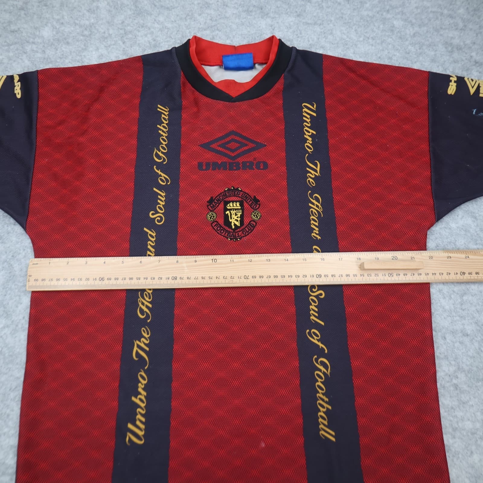 Vintage Manchester United Shirt Medium Red Training Kit 1994 1995 Umbro Jersey photo 12