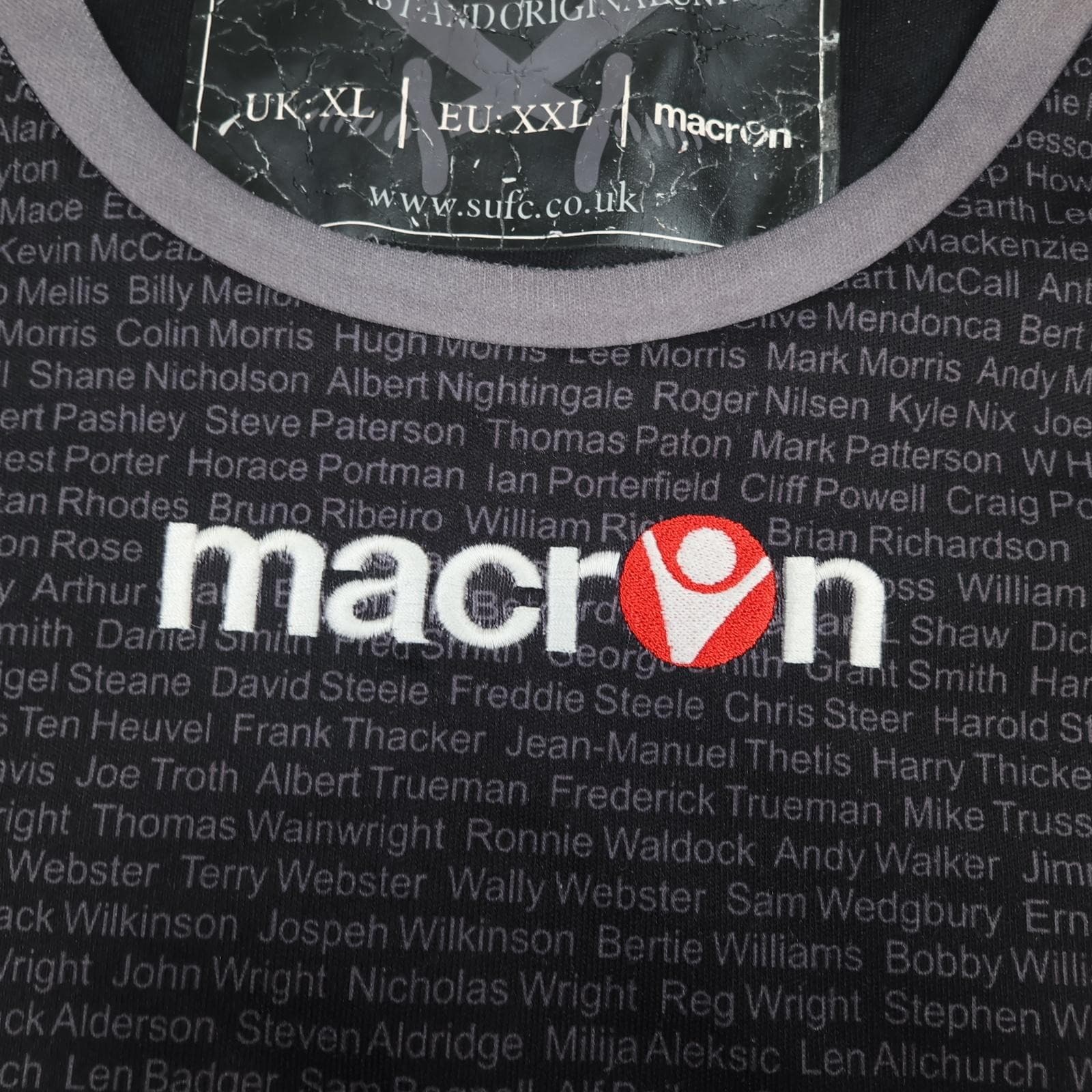 Sheffield United Shirt Mens XL Black 3rd Kit Macron VisitMalta 2008 2009 Jersey photo 4