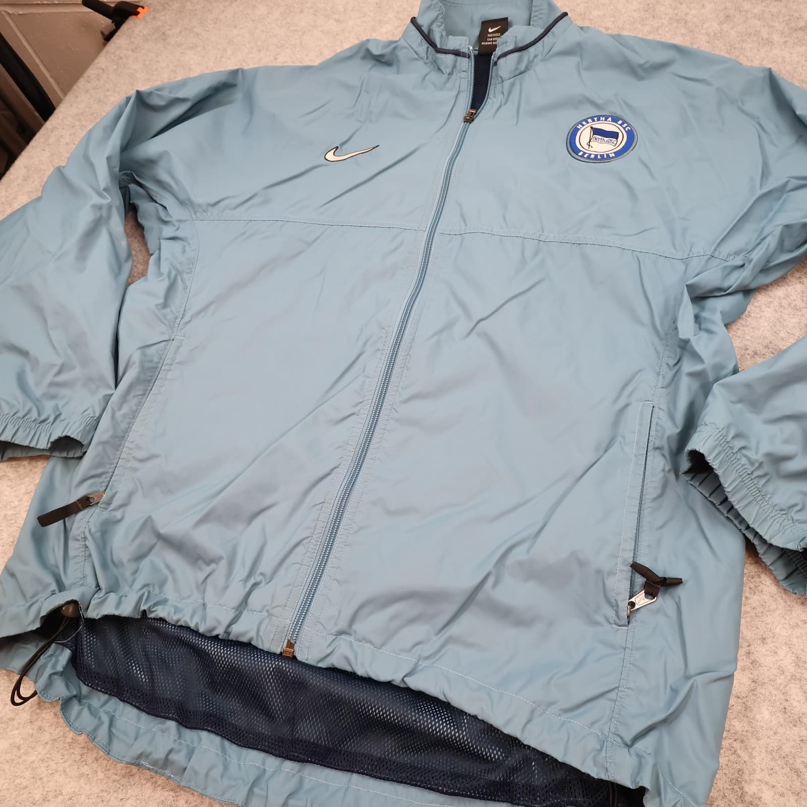 Hertha BSC Berlin Jacket Mens Medium Blue Windbreaker 2000s Nike Team Training photo 3