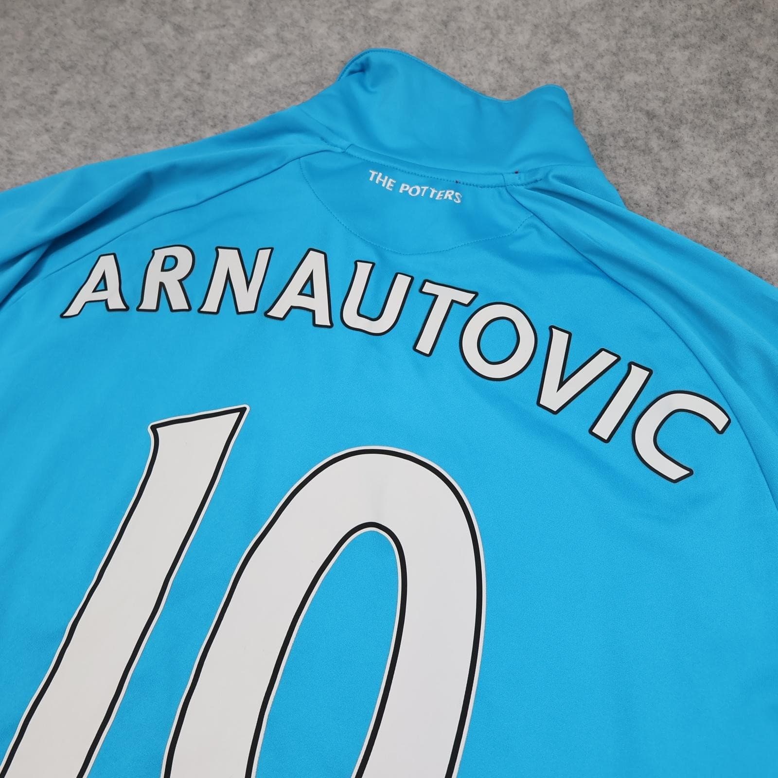 Stoke City Away Shirt Mens XL Blue 2014 2015 Warrior Arnautovic 10 Soccer Jersey photo 8