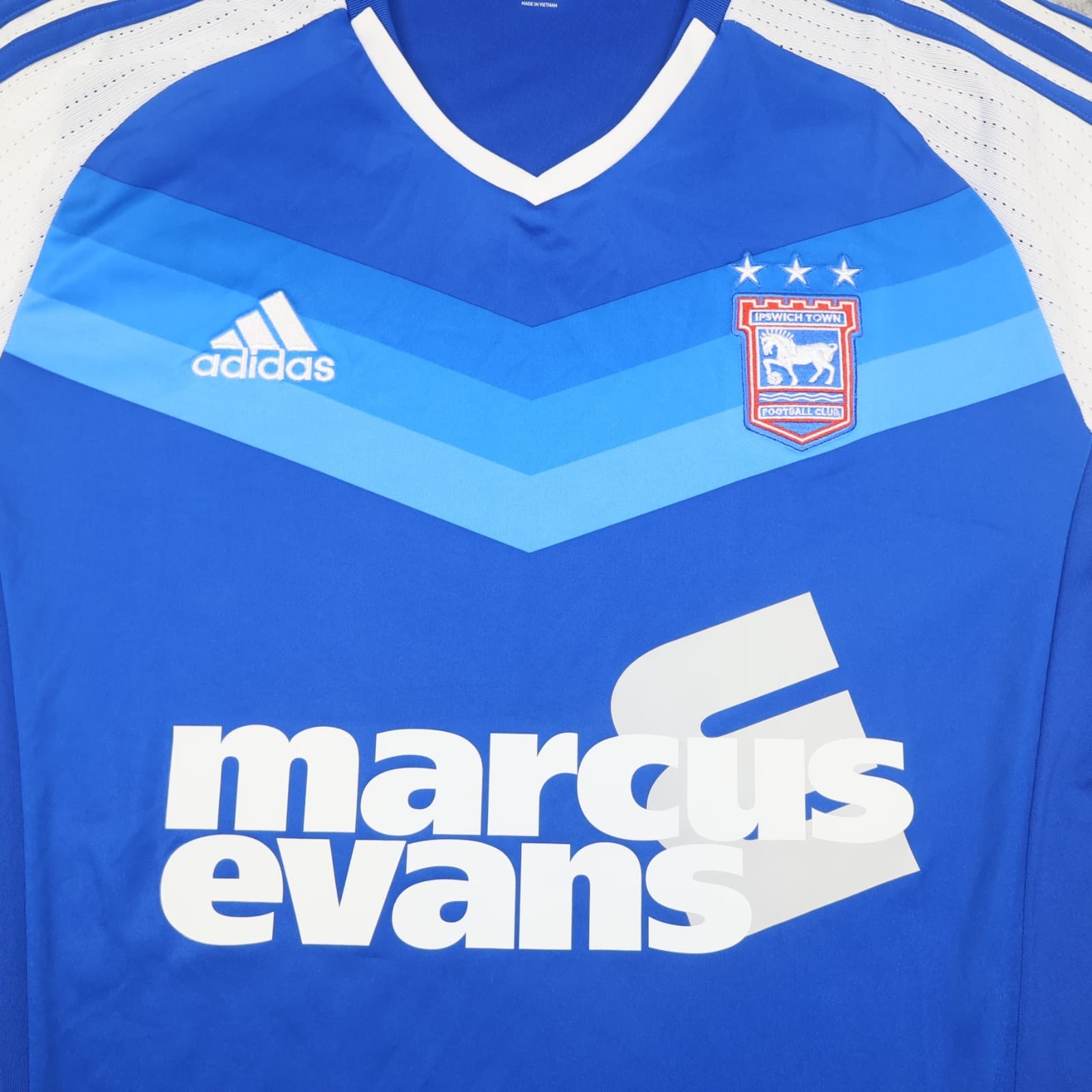 Ipswich Town Shirt Medium Blue Home Kit 2016 2017 Adidas Jersey Marcus Evans photo 3