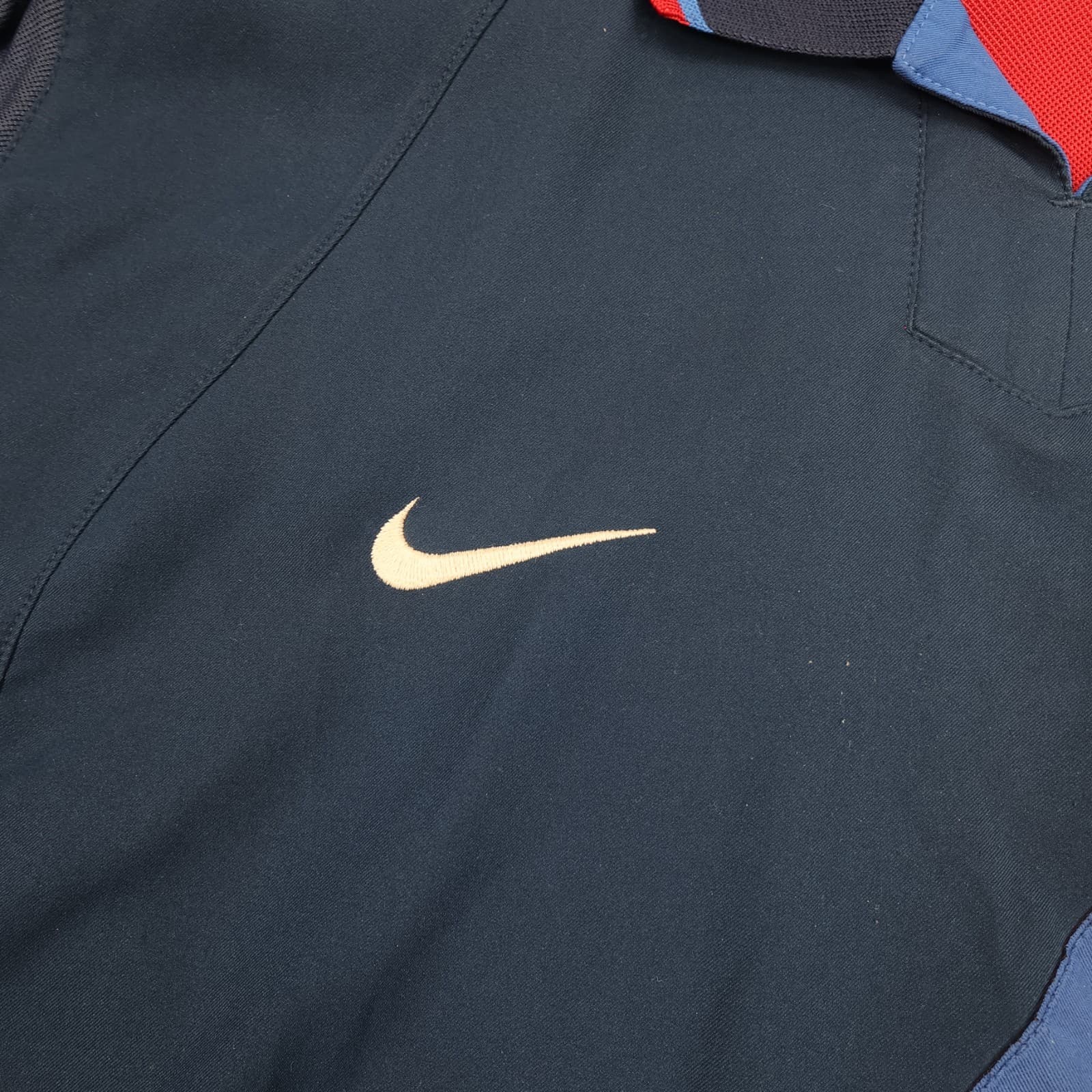 Vintage Barcelona Shirt Extra Large Navy Away Kit 2002 2003 Nike Soccer Jersey photo 4