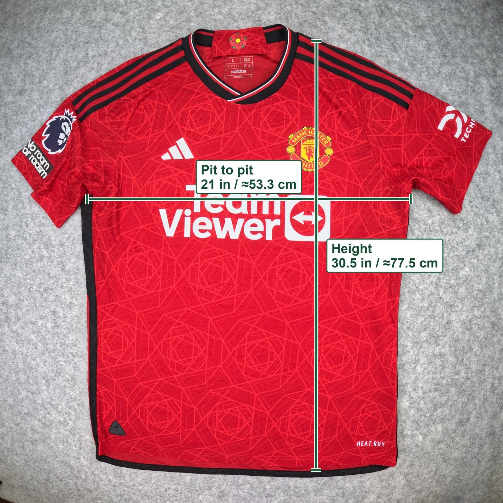 Manchester United Football Shirt Large Red Home 2023 24 adidas Casemiro Jersey photo 2
