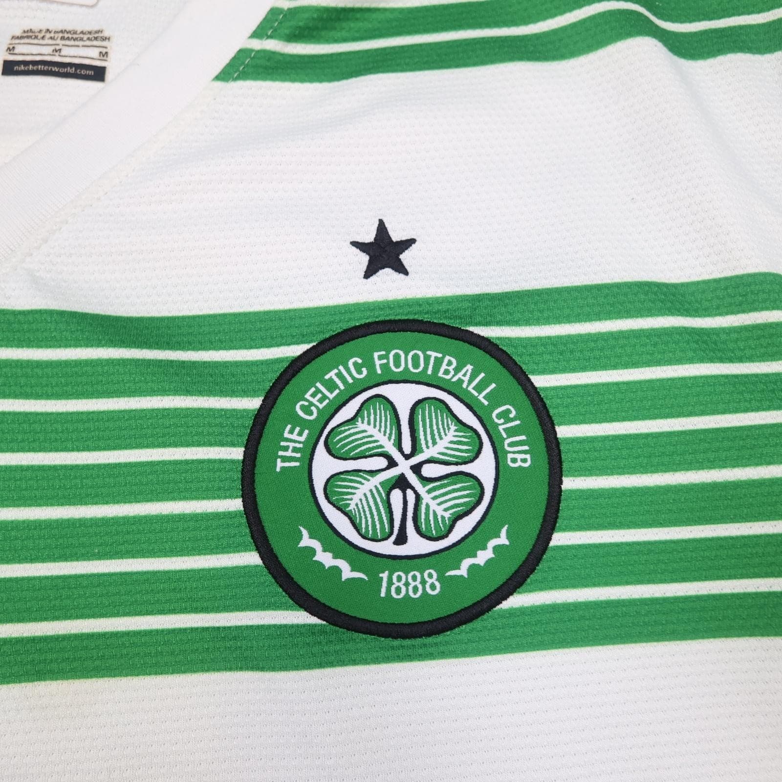 Celtic Shirt Mens Medium Green White Home 2013 2015 Football Nike Magners photo 4