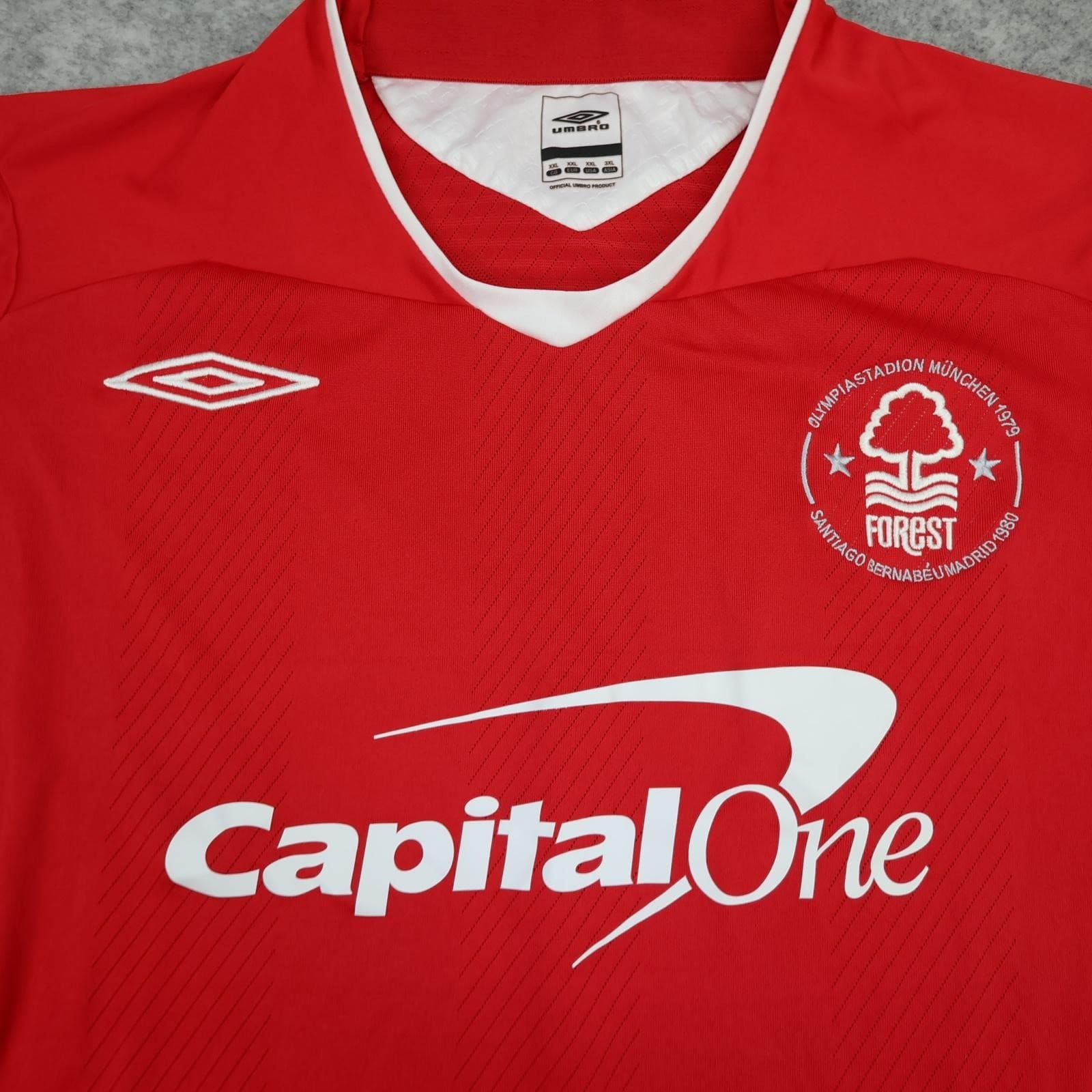 Nottingham Forest Shirt Mens 2XL Red Home 2008 2009 Umbro Capital One Jersey photo 3