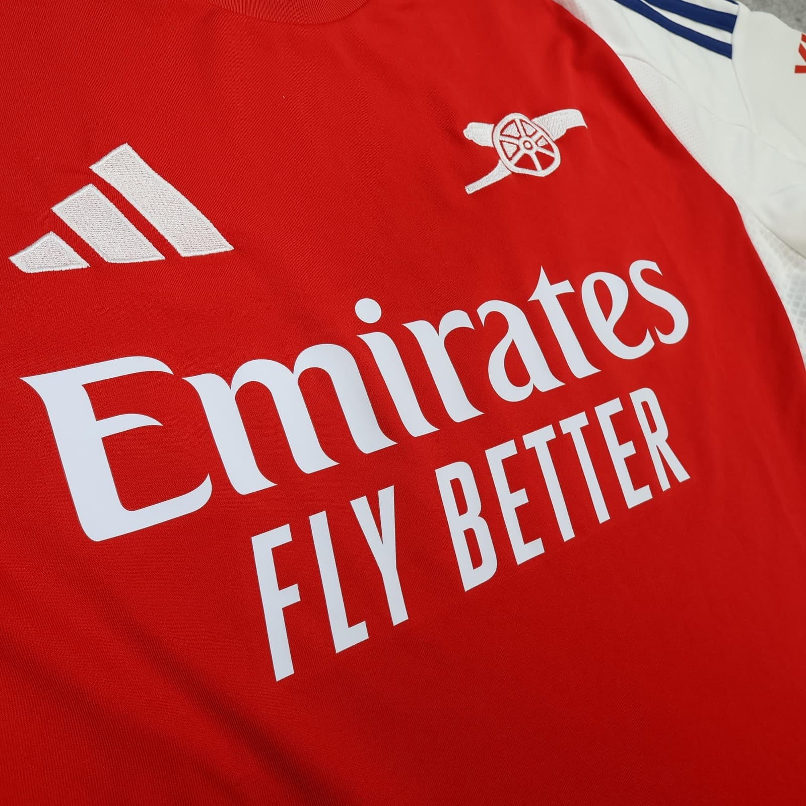Arsenal Shirt Mens Medium Red Home 2024 2025 Adidas Emirates Soccer Jersey photo 6