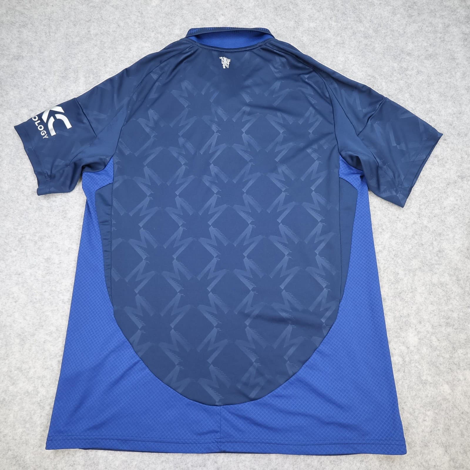 Manchester United Away Shirt Mens Large Blue Adidas Soccer Jersey 2024 2025 photo 2