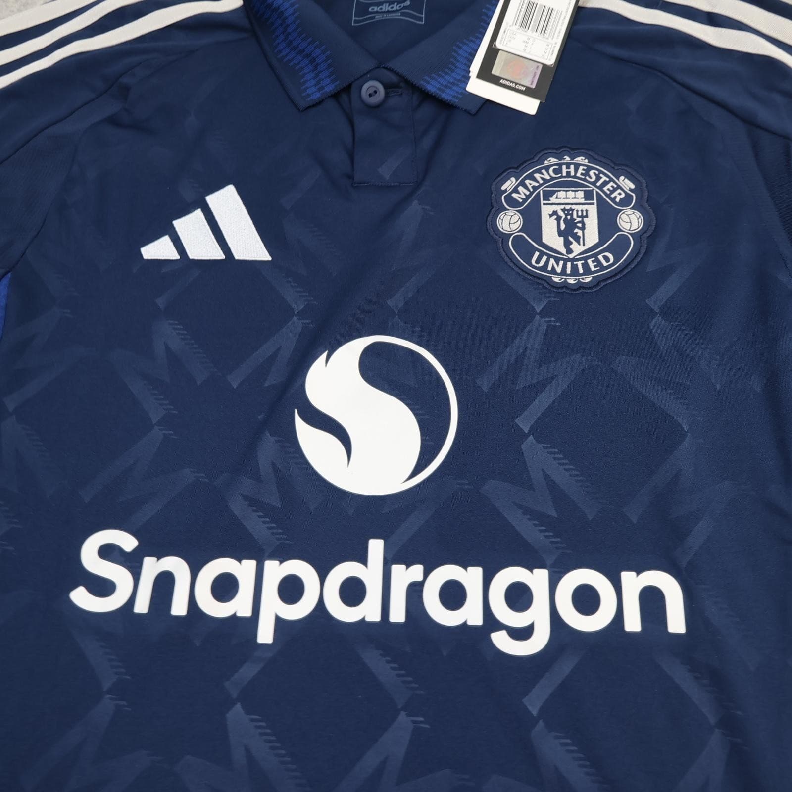 Manchester United Away Shirt Mens Medium Blue 2024 2025 Football Adidas Jersey photo 3