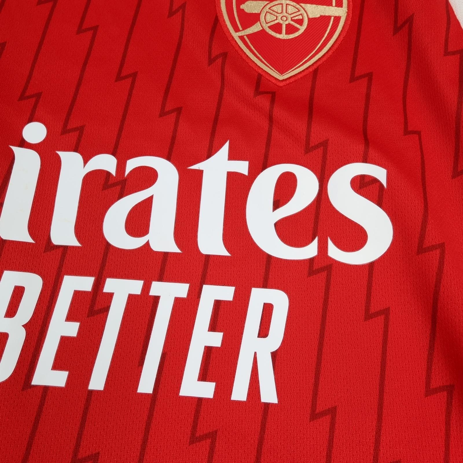Arsenal Shirt Mens Small Red Home 2023 2024 EPL Football Adidas Rice 41 Jersey photo 5