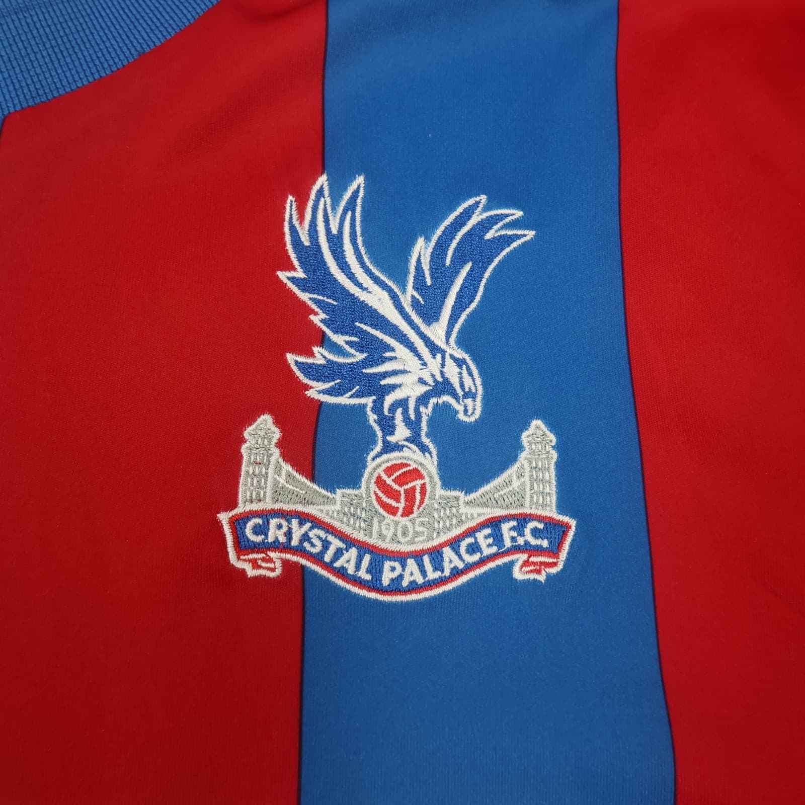 Crystal Palace Shirt 4XL Red Blue Home Kit 2014 2015 Macron Soccer Jersey 48" photo 5