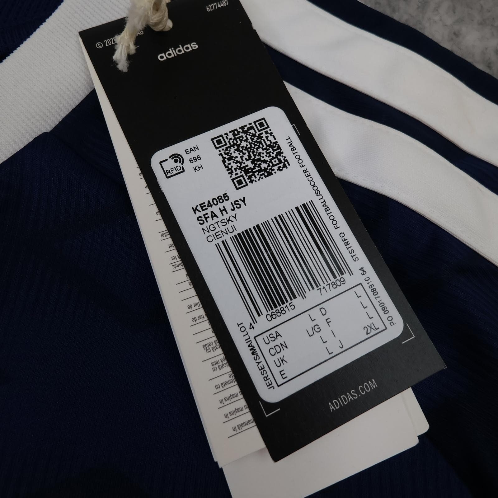 Scotland Home Shirt Mens Large Blue 2026 Adidas World Cup Soccer Jersey photo 4