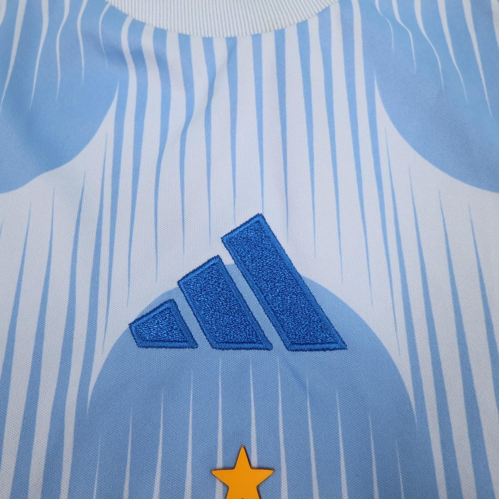 Spain Away Shirt Mens Medium Blue 2022 2023 Football Adidas Slim Fit Jersey photo 5