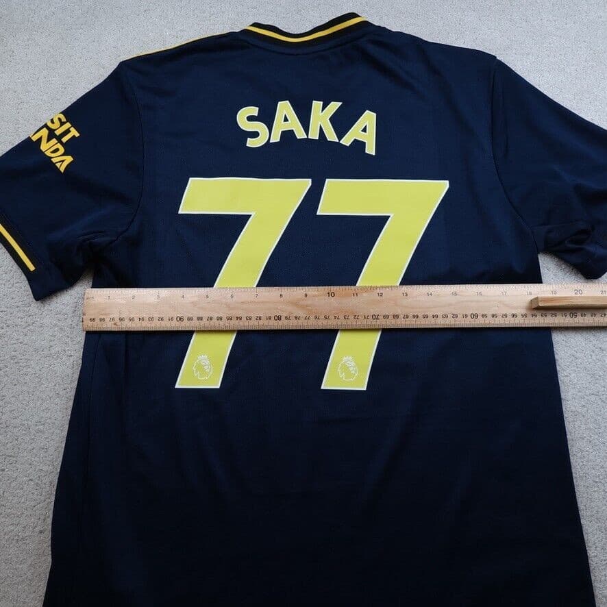 Arsenal Shirt Medium Navy Third Kit 2019 2020 Adidas Soccer Jersey Saka 77 photo 7