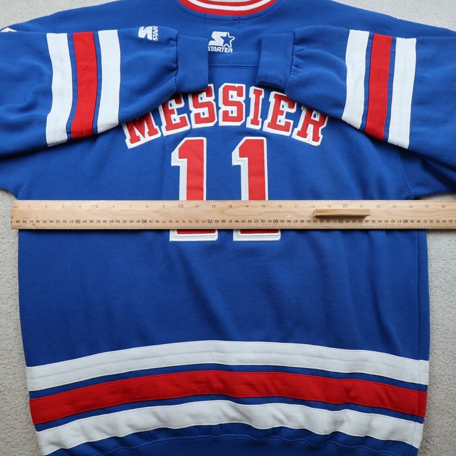 Vintage New York Rangers Jersey Large Starter NHL 1996 1997 90s Mark Messier photo 9