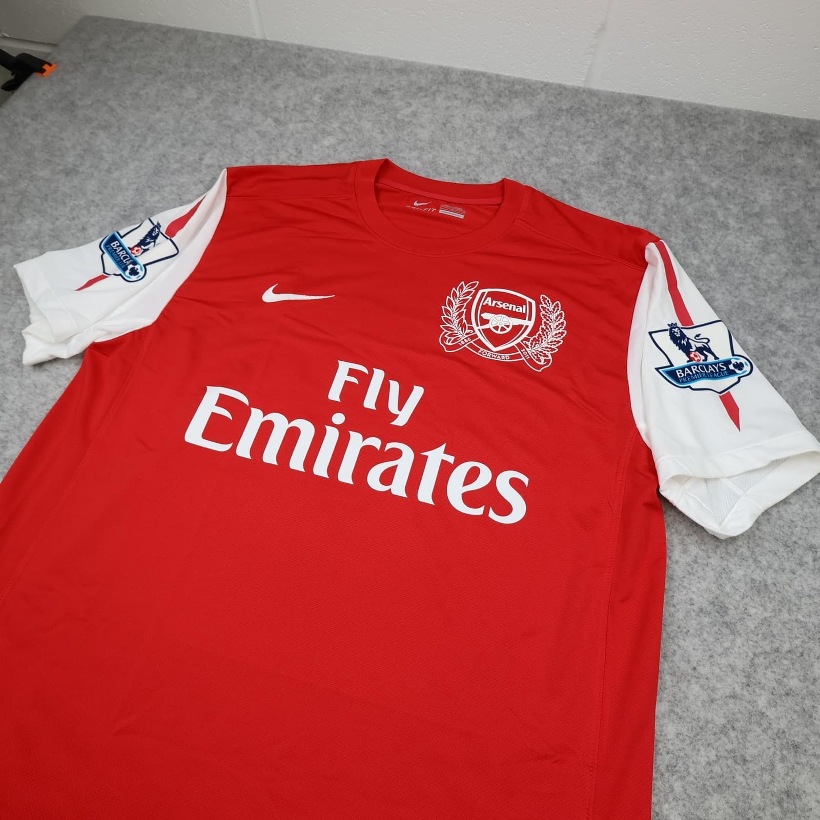 Arsenal Shirt Mens Large Red Home 2011 2012 Football Nike Henry 12 Soccer Jersey photo 8