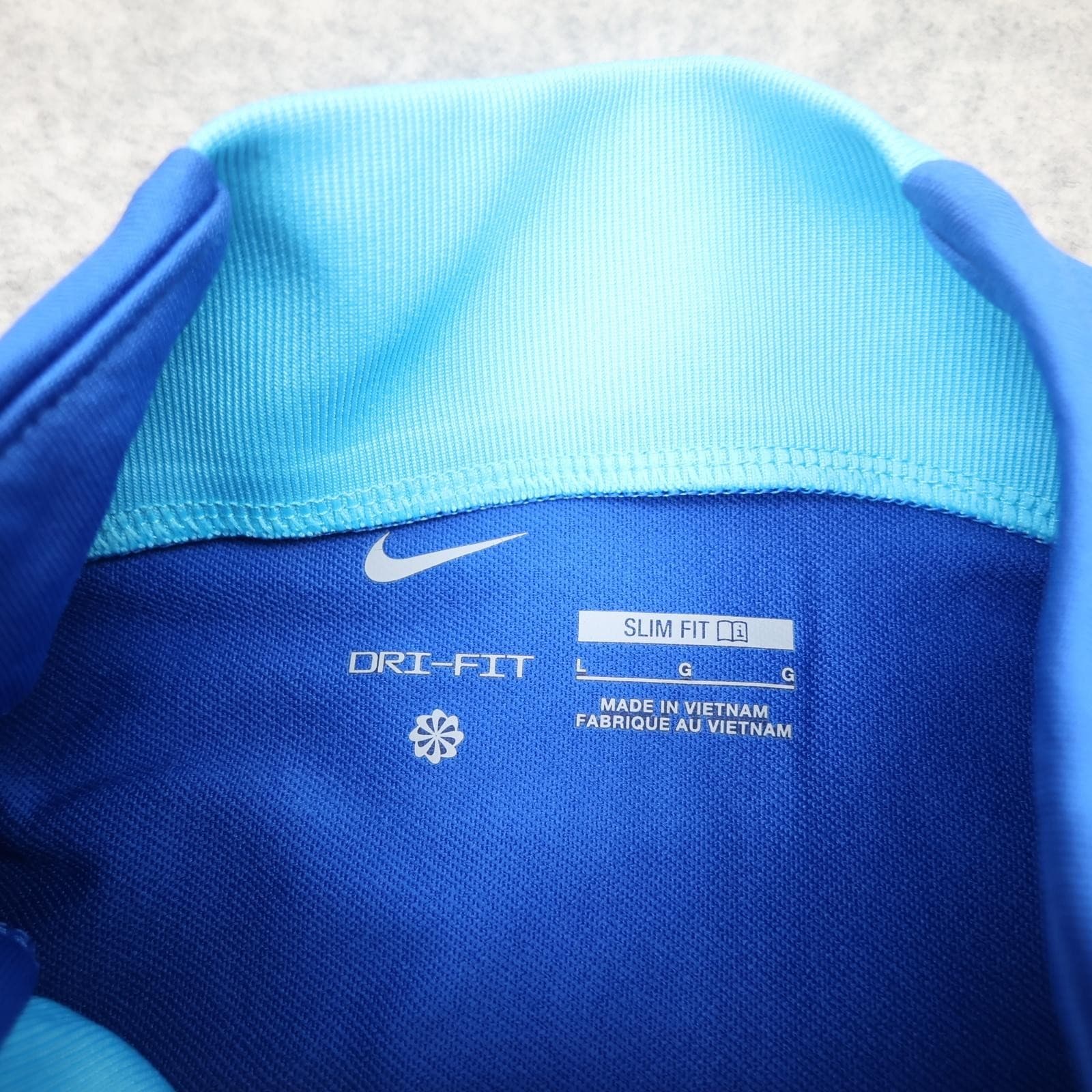England Training Drill Top Mens Large Blue Football Nike Dri Fit 2022 2023 1/4 photo 5