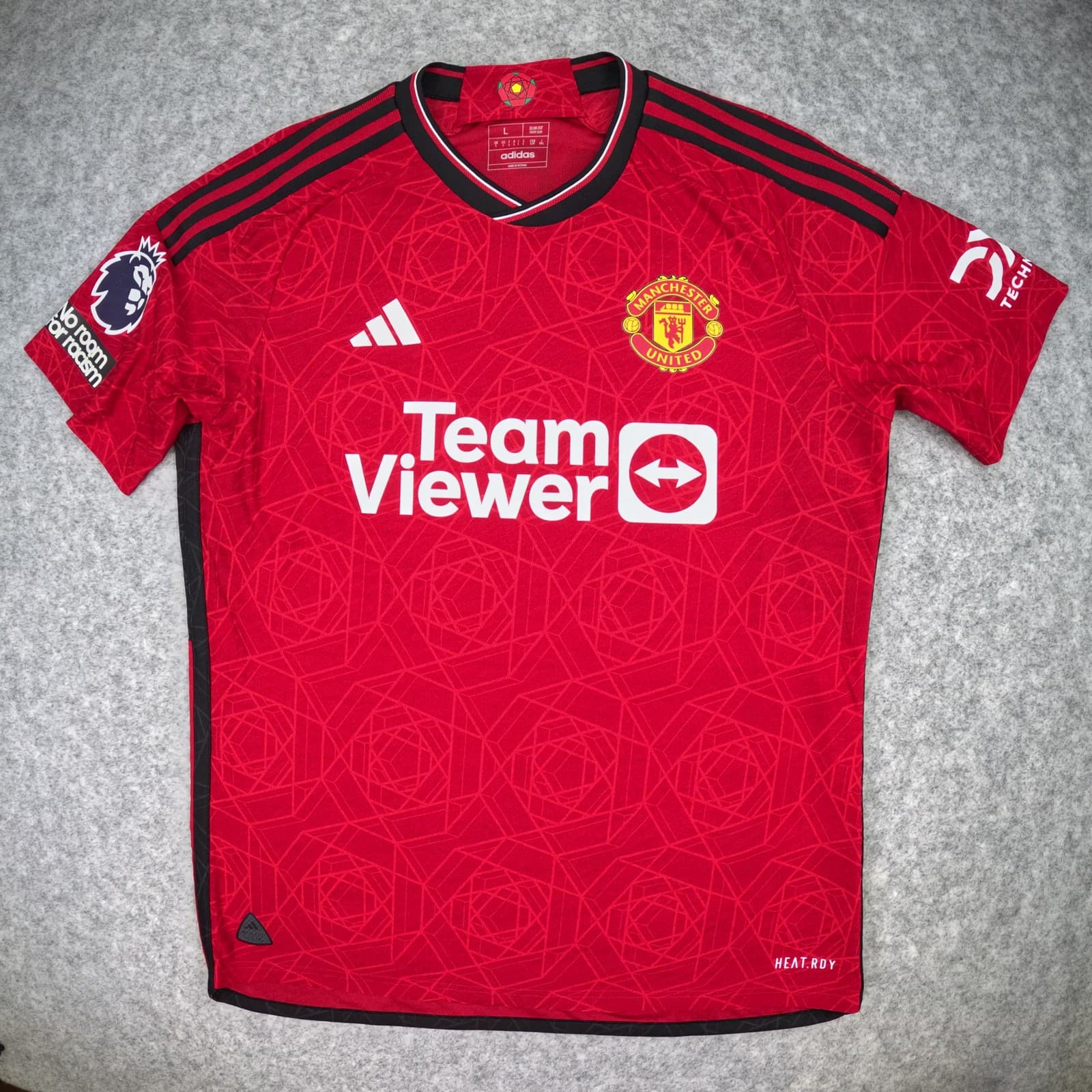 Manchester United Football Shirt Large Red Home 2023 24 adidas Casemiro Jersey photo 3