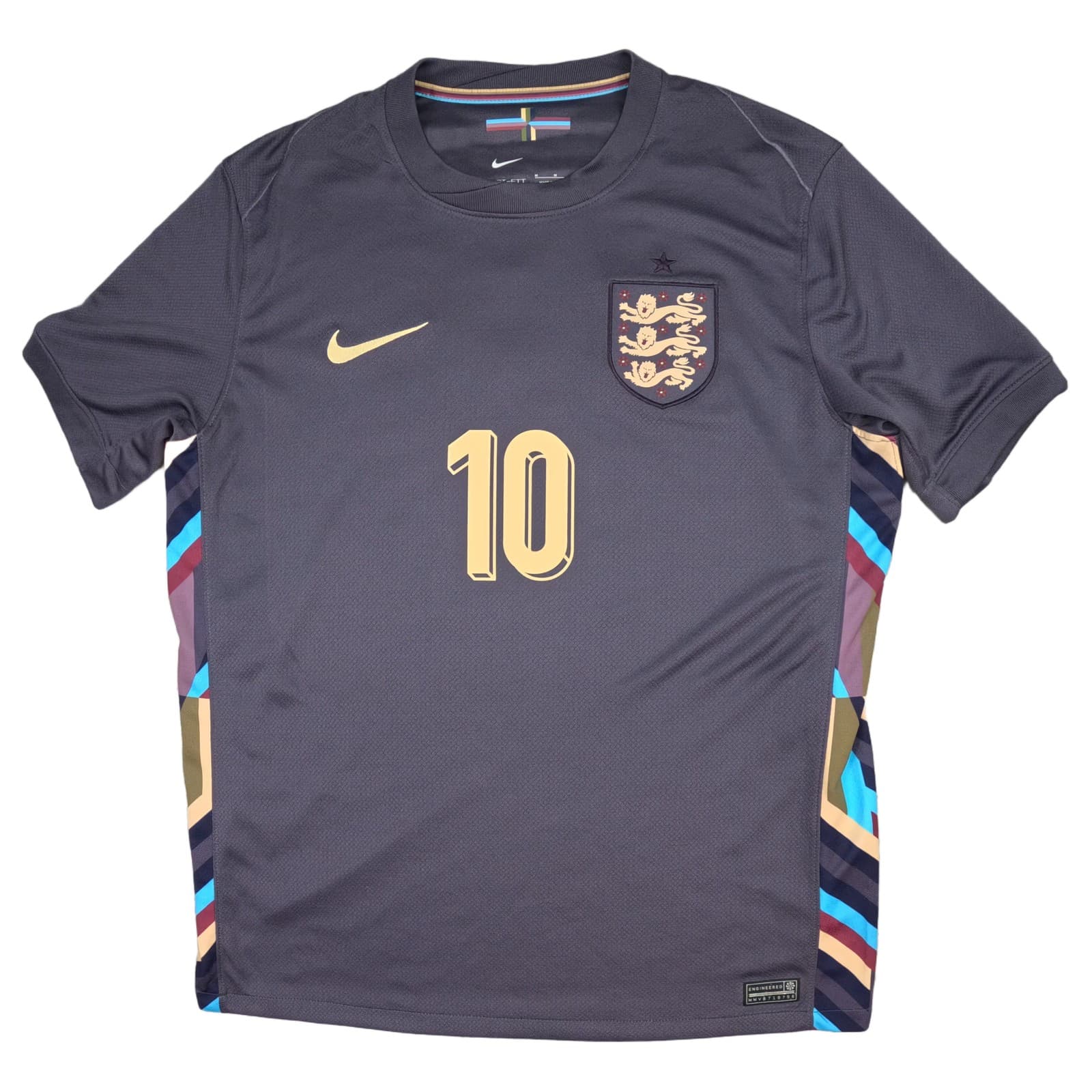 England Football Shirt Medium Away 2024 2025 Nike Jude Bellingham 10 Jersey photo 2