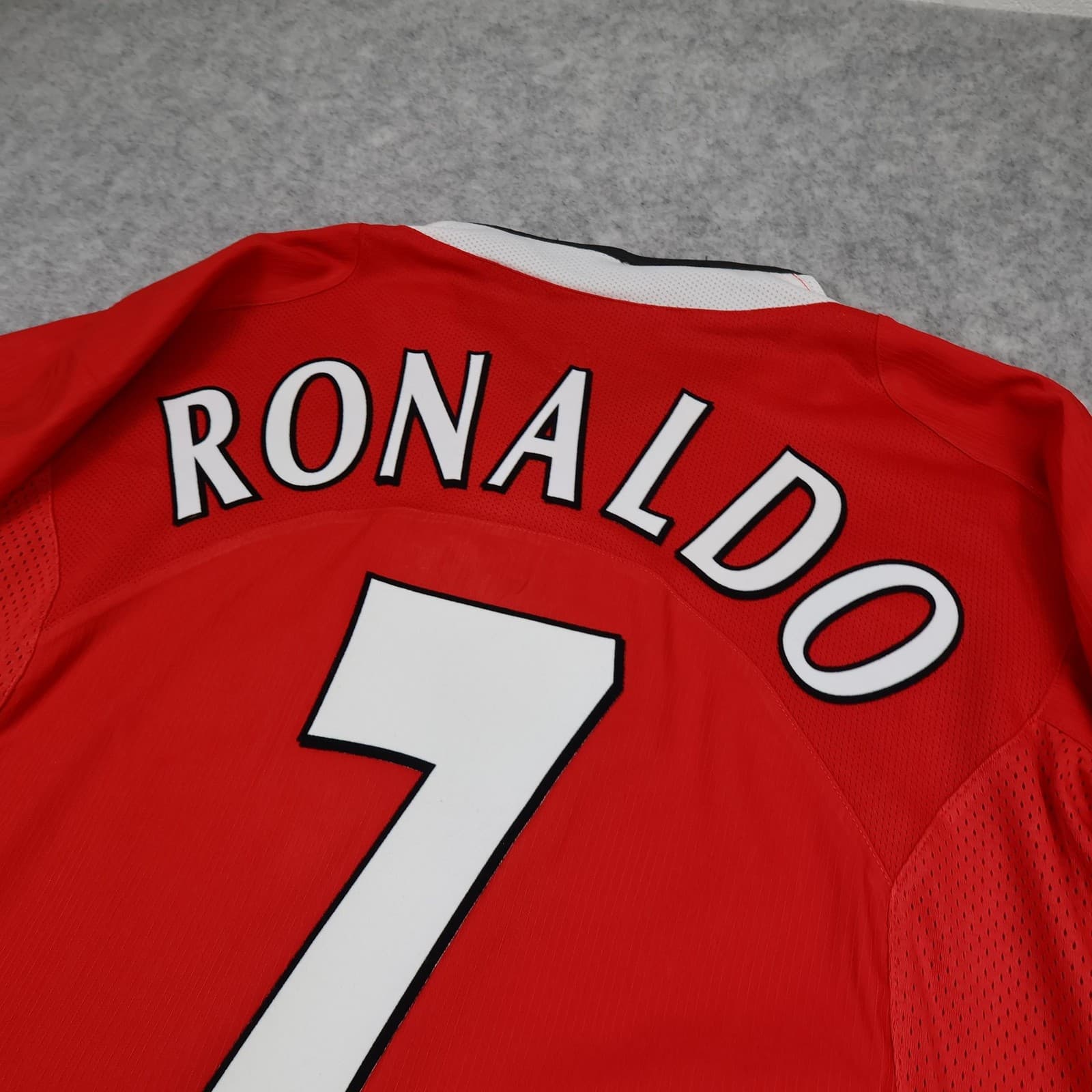Manchester United Shirt Mens Large Red Home 2004 2006 Nike Ronaldo 7 Jersey photo 11