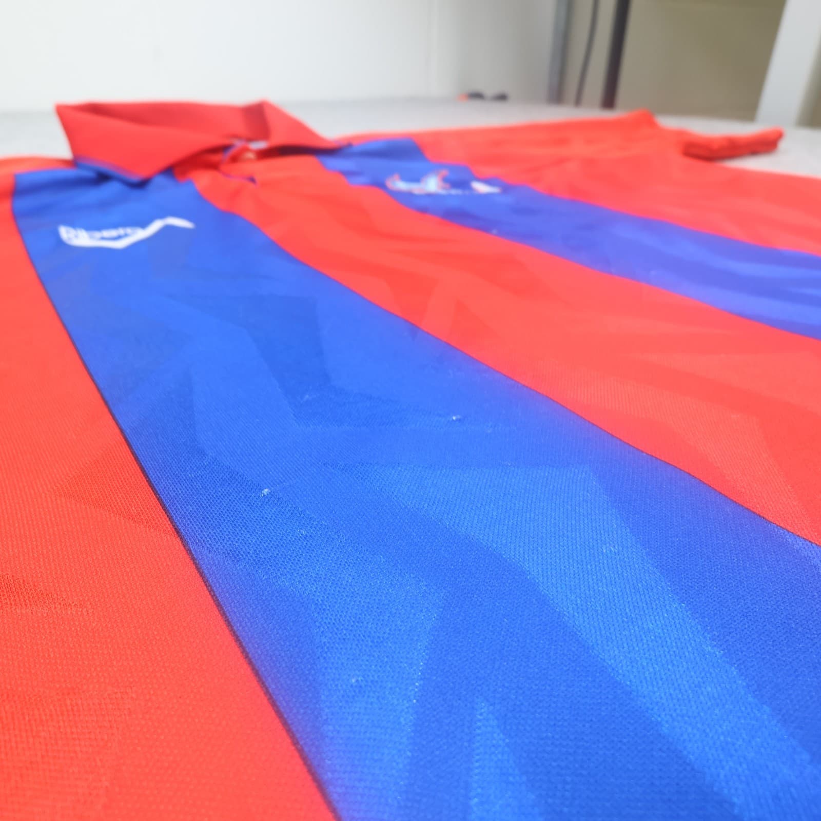 Vintage Crystal Palace Shirt Large Red Blue Home Kit 1993 1994 Ribero Jersey photo 6