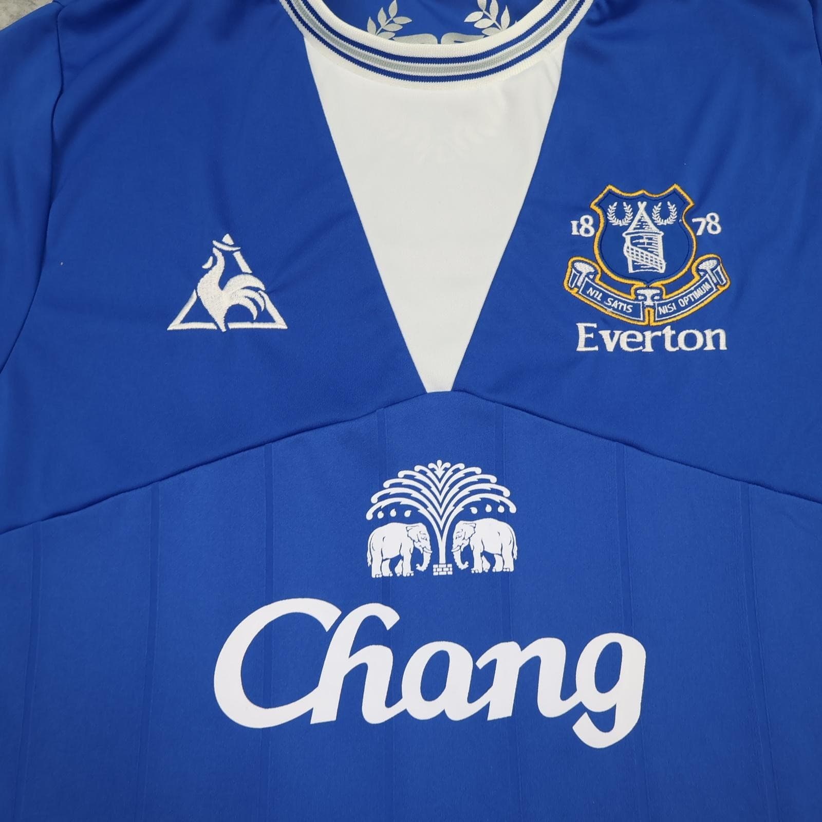 Everton Shirt Mens Large Blue Home Kit 2009 2010 Football Le Coq Sportif Chang photo 3